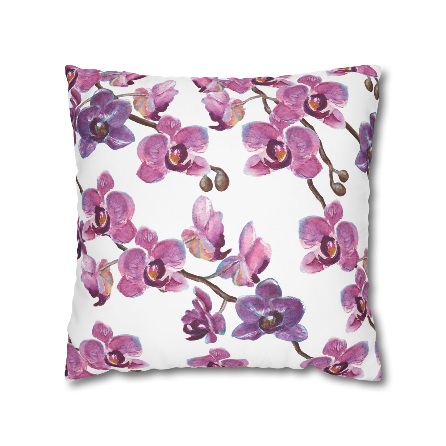 Floral Poly Canvas Pillowcase, Home Decor, Throw Pillow, Wedding Gift, Bedroom Accents, Floral Design Pillow