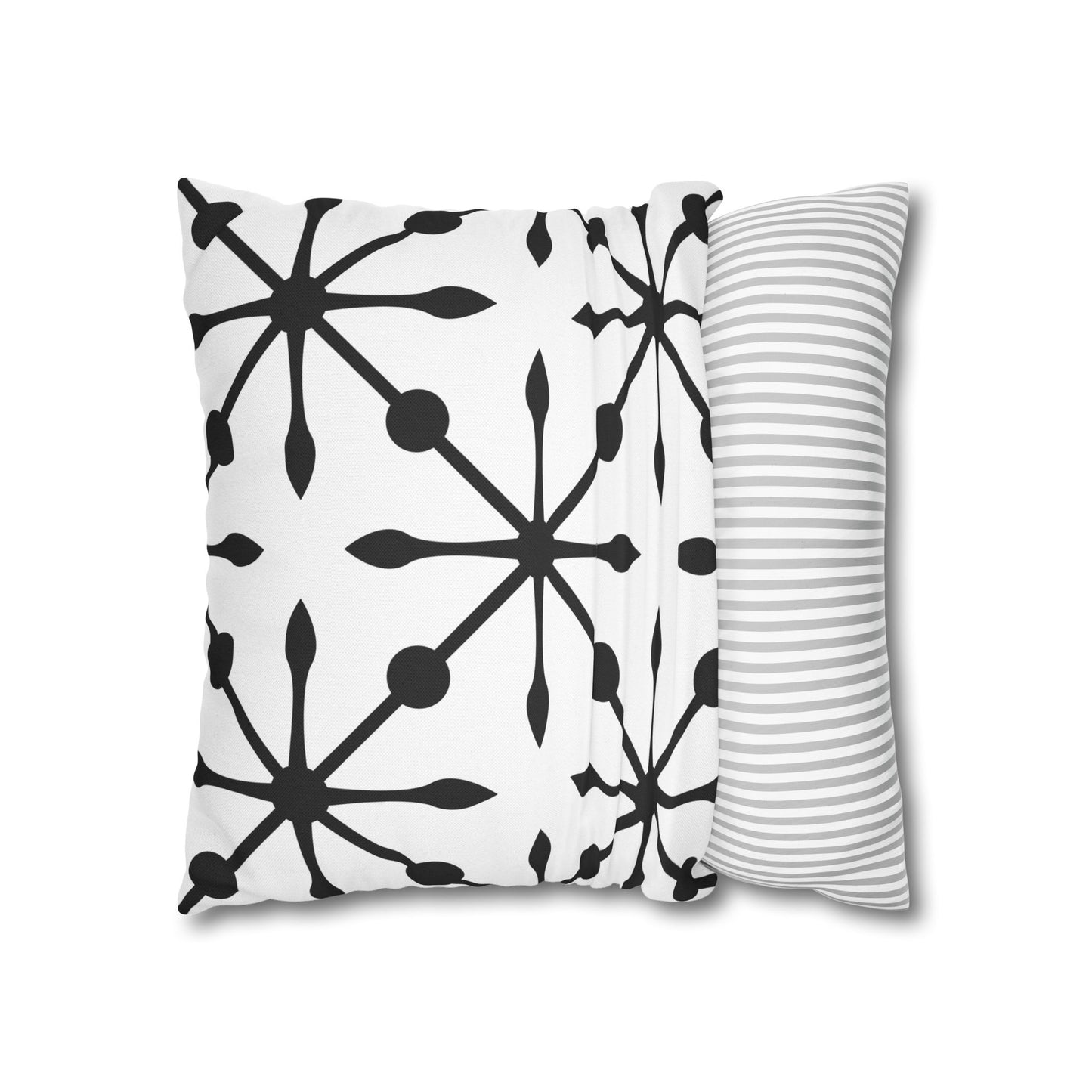 Boho Black and White Butterfly Pillowcase - Decorative Throw Pillow Cover, Home Decor, Gift for Nature Lovers, Modern Cushion, Cozy Vibe