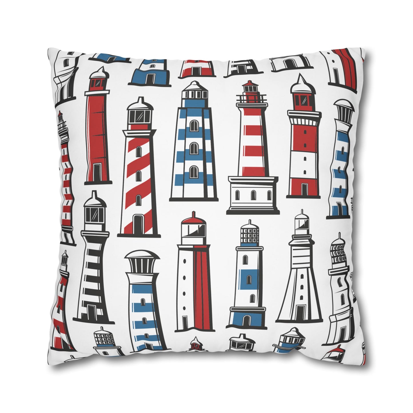 Nautical Lighthouse Pillowcase, Coastal Decor, Beach House Gift, Modern Home Accent, Summer Vibes, Vacation Theme