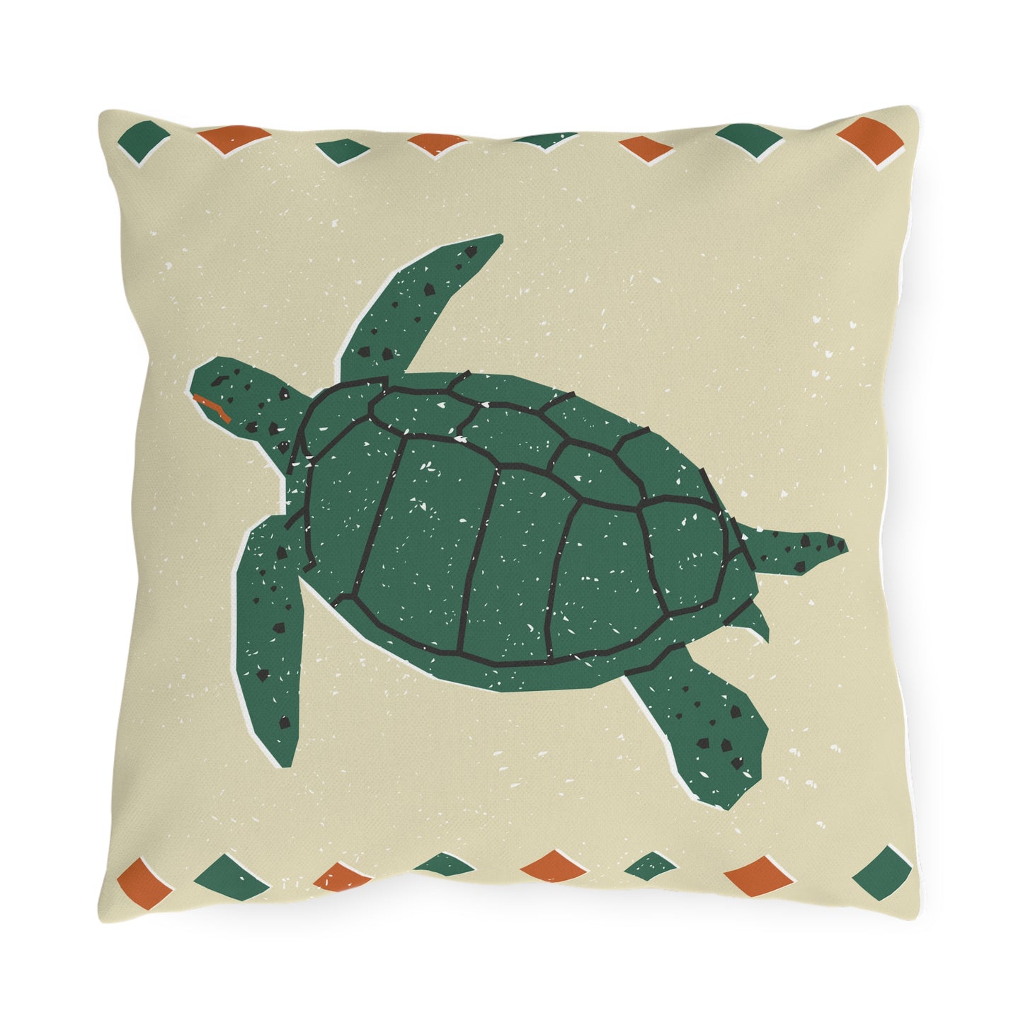 Outdoor Pillows - Rustic and Tribal Sea Turtle Design