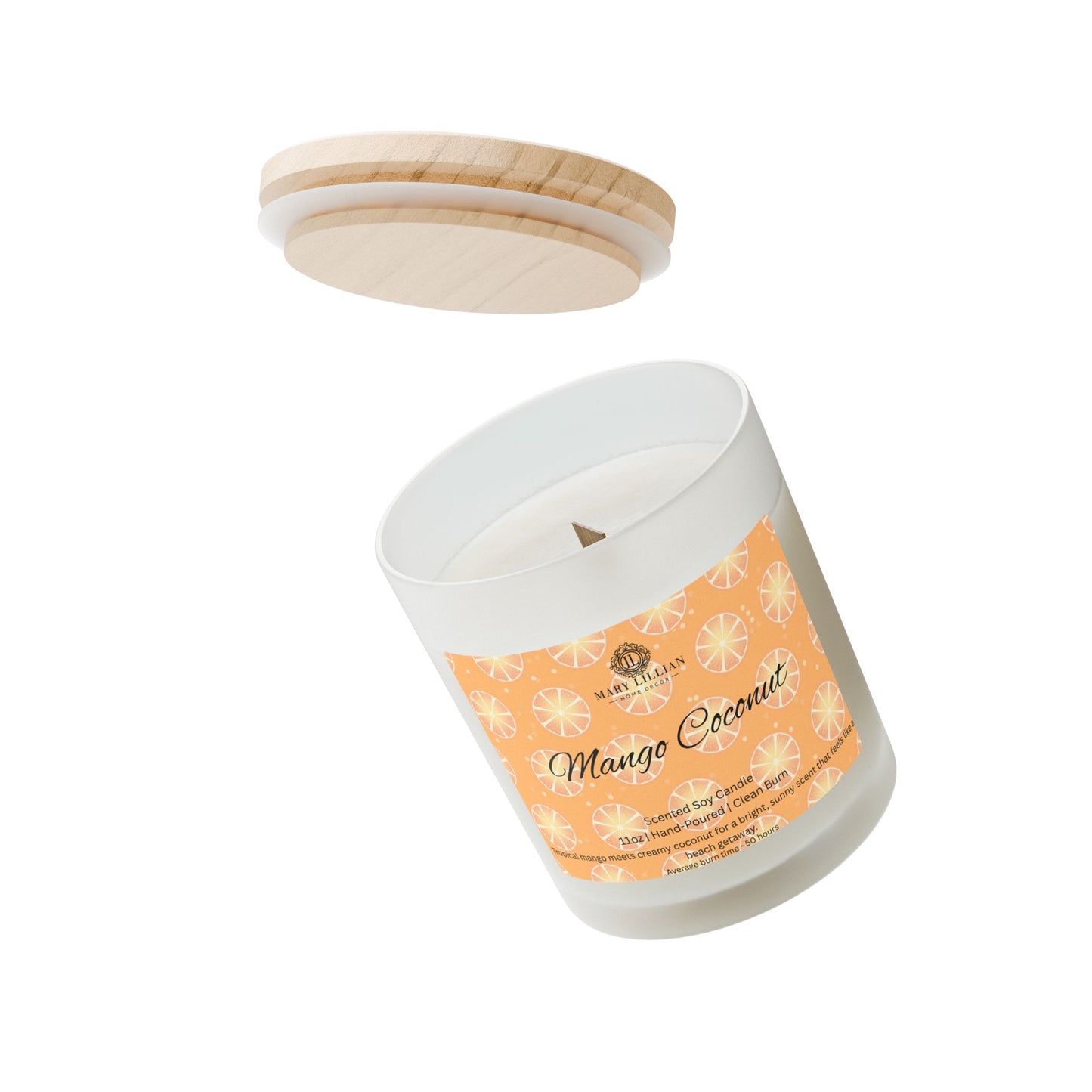 Candle Tropical Mango Coconut Scent, 11oz
