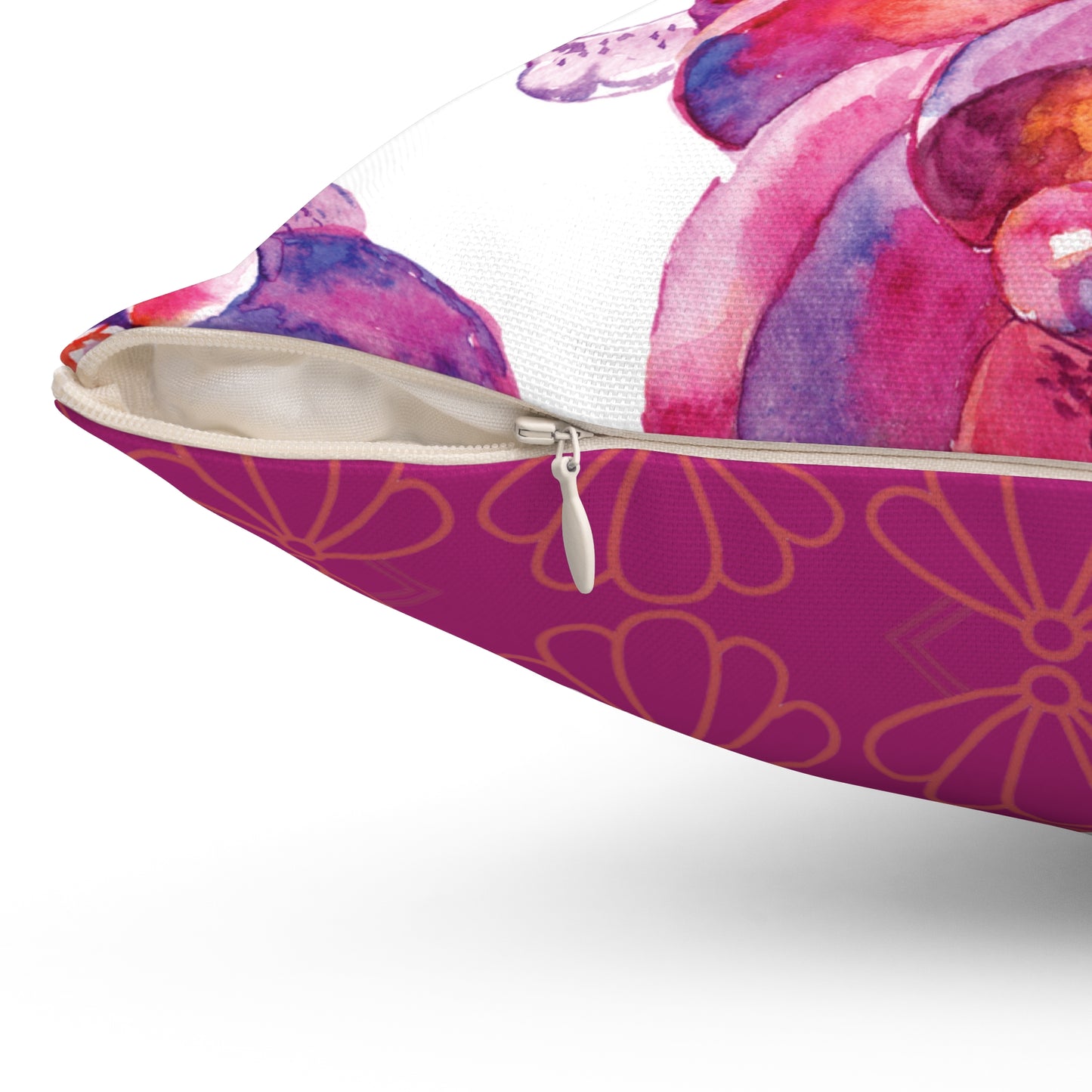 Vibrant Floral Throw Pillow, Decorative Cushion for Living Room, Gift for Mother's Day, Home Decor, Cozy Accent