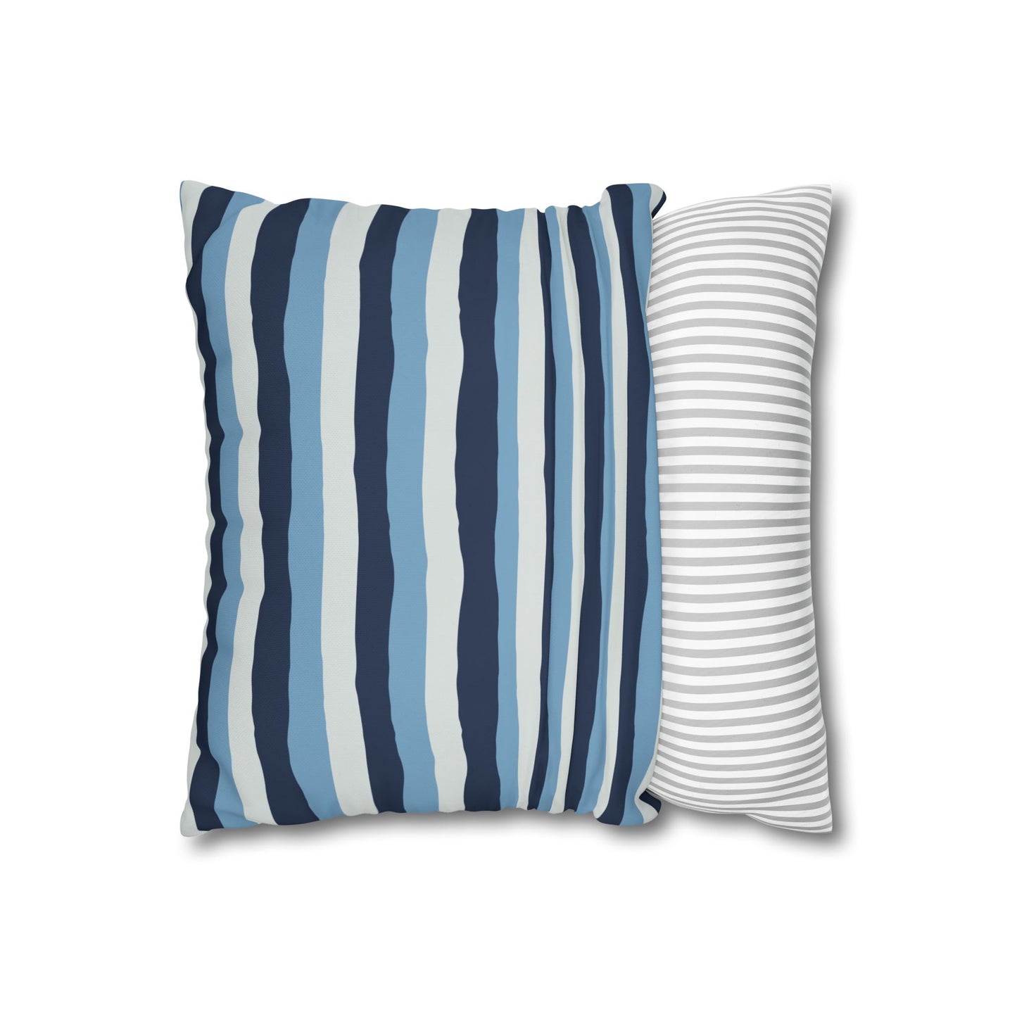 Nautical Striped Pillowcase, Cozy Decorative Throw Pillow, Beach House Decor, Summer Home Accent, Unique Gift Idea