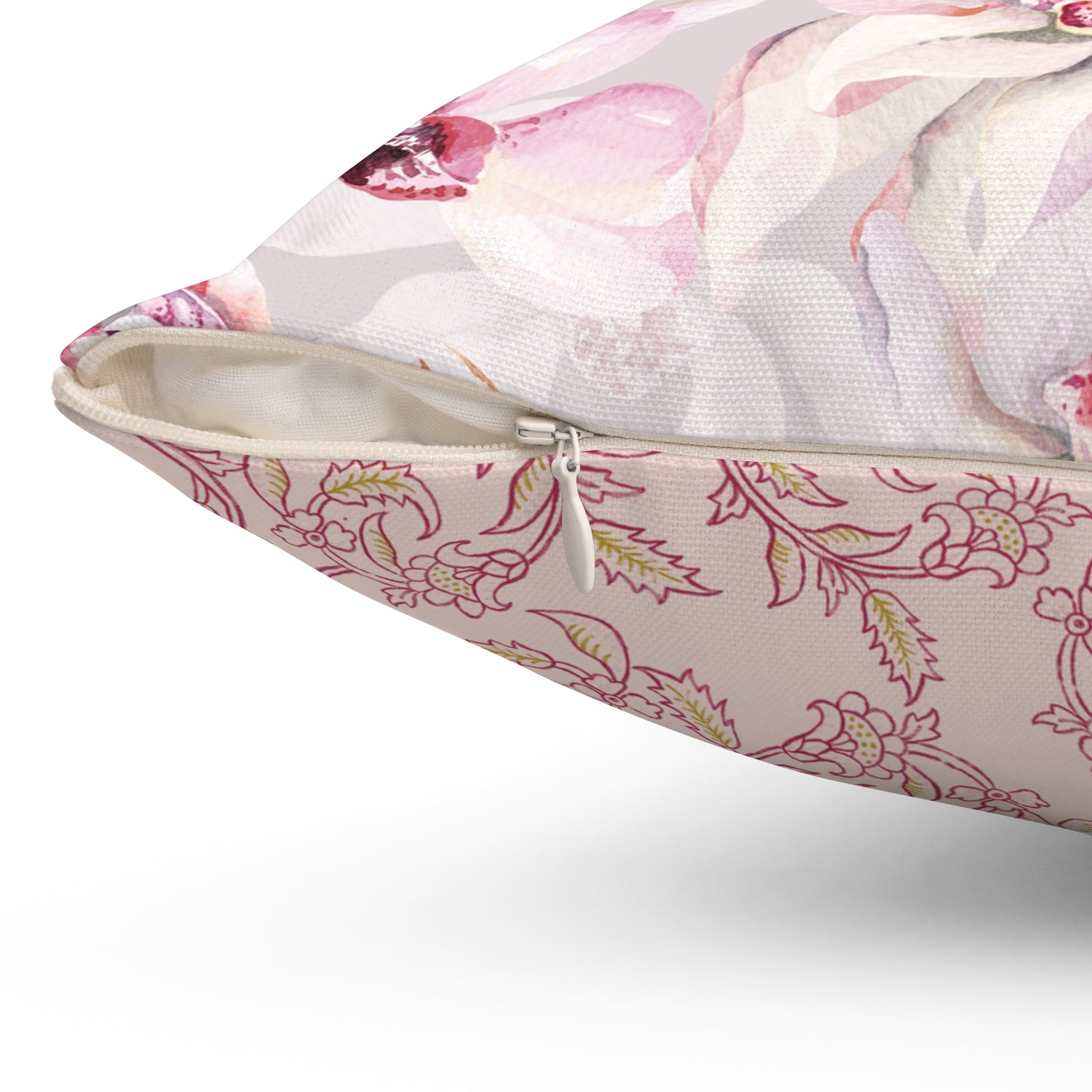 Refined Beauty Floral Orchid Square Accent Throw Pillow