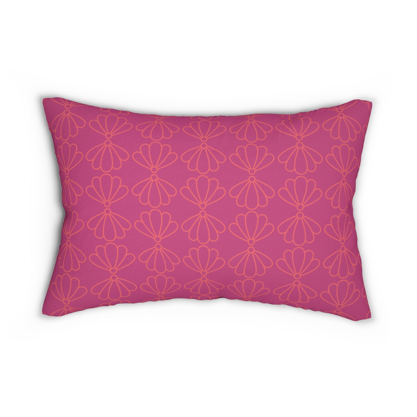 Floral Harmony Vibrant Orchid Lumbar Pillow - Decorative Cushion, Home Decor, Gift for Her, Living Room Essentials, Boho Style