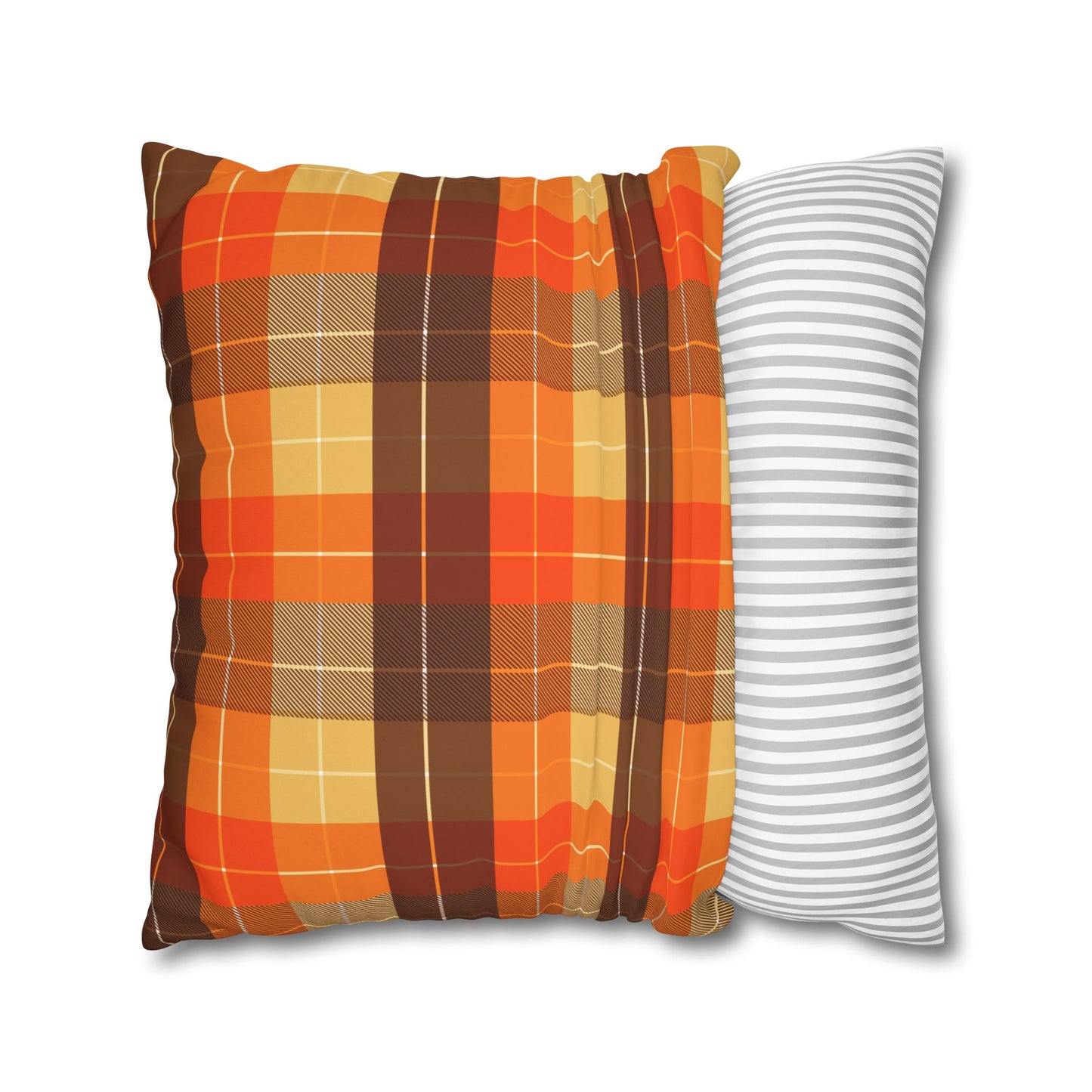 Autumn Plaid Pillowcase, Cozy Home Decor, Seasonal Accent, Thanksgiving Decoration, Comfortable Throw Pillow, Fall Vibes
