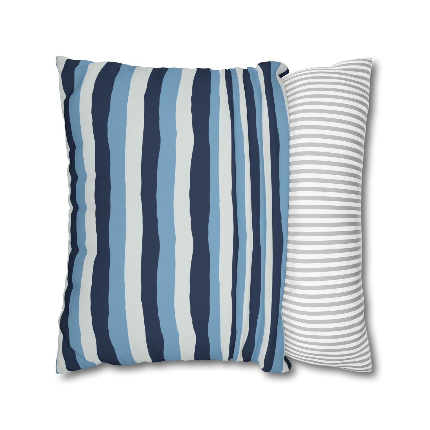 Nautical Striped Pillowcase, Cozy Decorative Throw Pillow, Beach House Decor, Summer Home Accent, Unique Gift Idea
