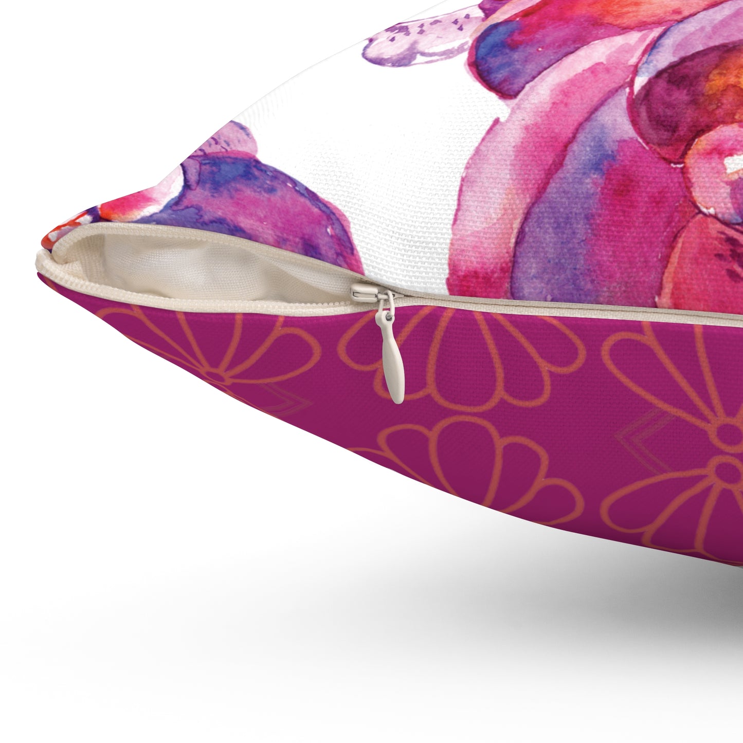 Vibrant Floral Throw Pillow, Decorative Cushion for Living Room, Gift for Mother's Day, Home Decor, Cozy Accent