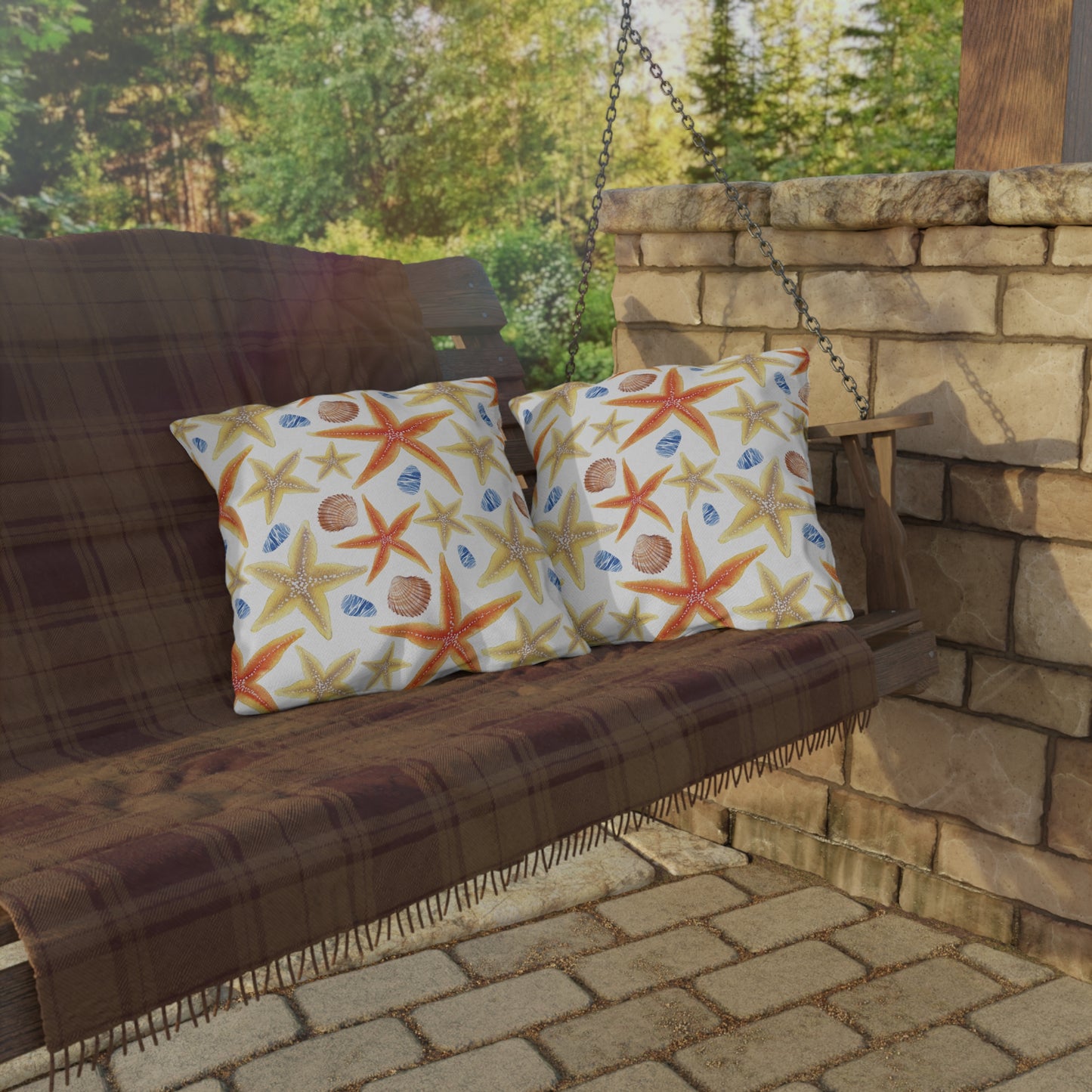 Beach-Themed Outdoor Pillows, Nautical Decor, Coastal Home Accessories, Summer Vibes, Garden and Patio Furniture