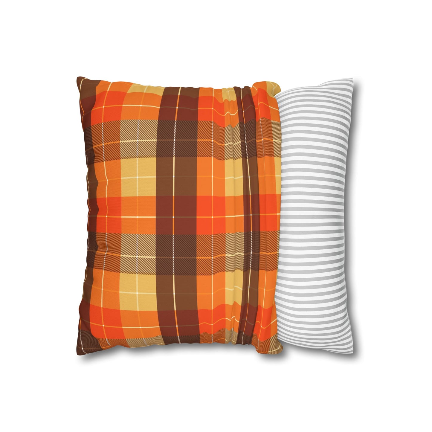Autumn Plaid Pillowcase, Cozy Home Decor, Seasonal Accent, Thanksgiving Decoration, Comfortable Throw Pillow, Fall Vibes