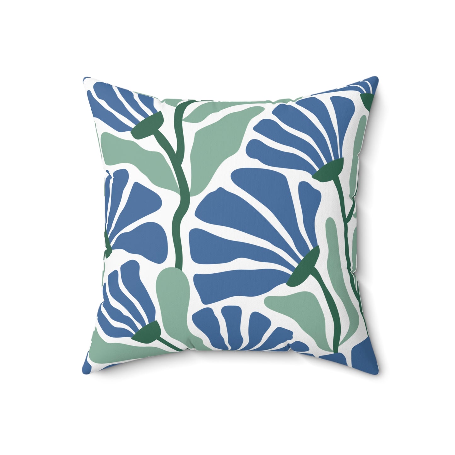 Boho Rustic Nature-Inspired Square Pillow, Decorative Cushion, Floral Home Decor, Butterfly Accent Pillow, Gift for Nature Lovers