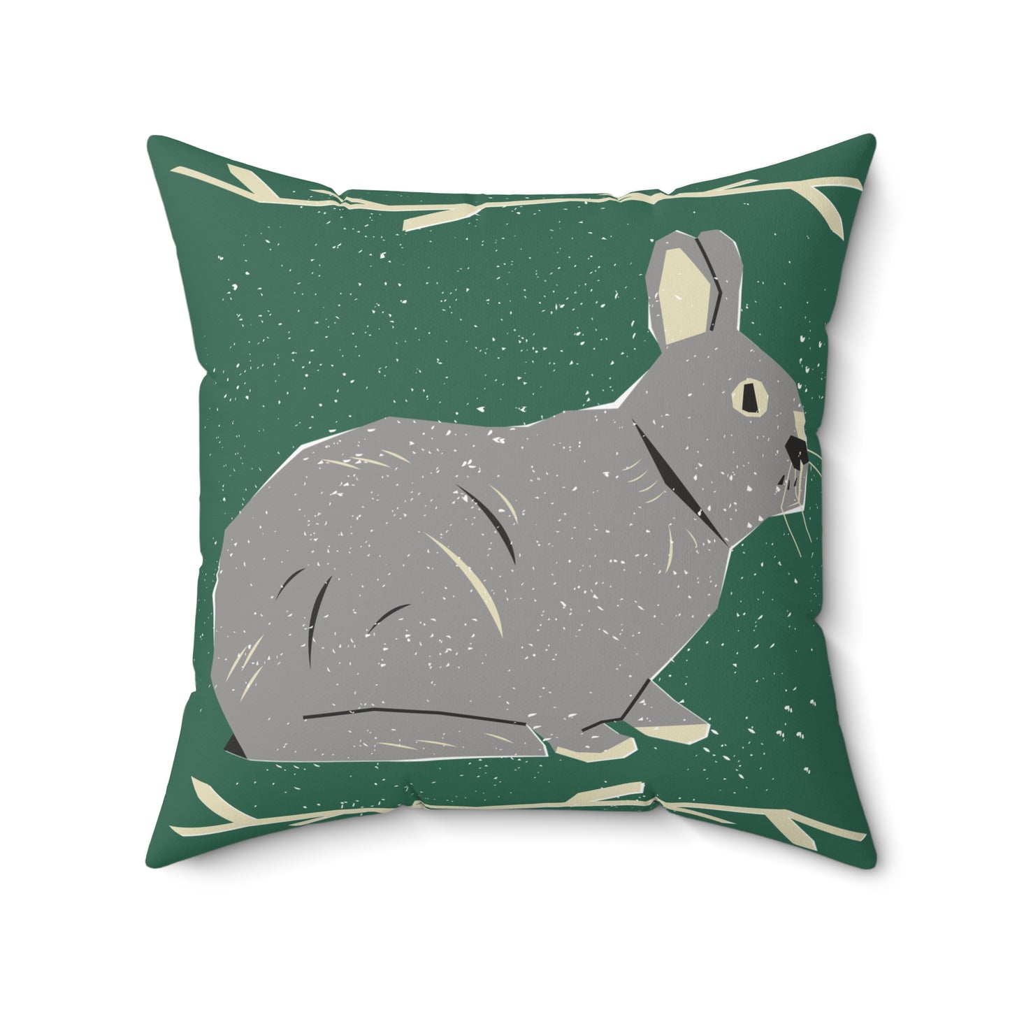 Rustic Rabbit Animal Print Pillow, Home Decor, Gifts for Animal Lovers, Boho Decor, Living Room Cushion, Easter Decor