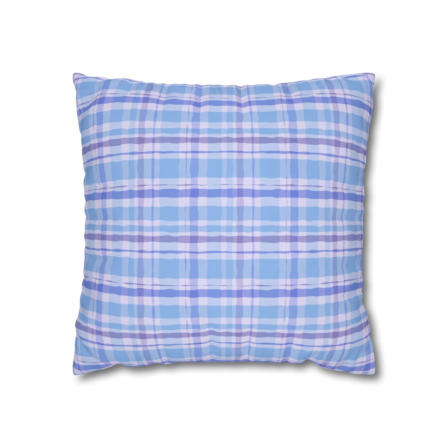 Cozy Blue Plaid Pillowcase, Soft Throw Pillow Cover, Decorative Cushion, Home Decor, Gifts for Her, Farmhouse Style