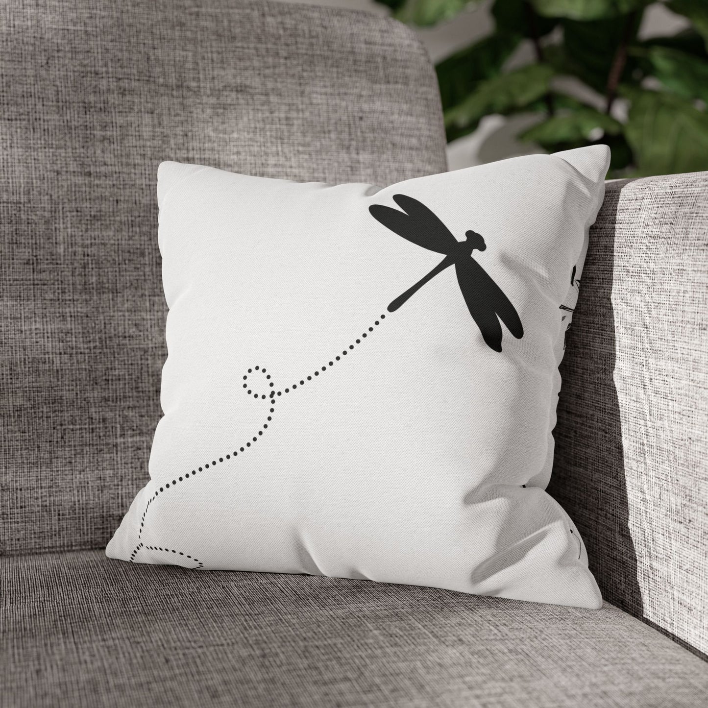 Elegant Dragonfly Pillowcase, Modern Home Decor, Indoor Cushion Cover, Cozy Living Room Accent, Unique Bedroom Gift, Nature-Inspired Decor