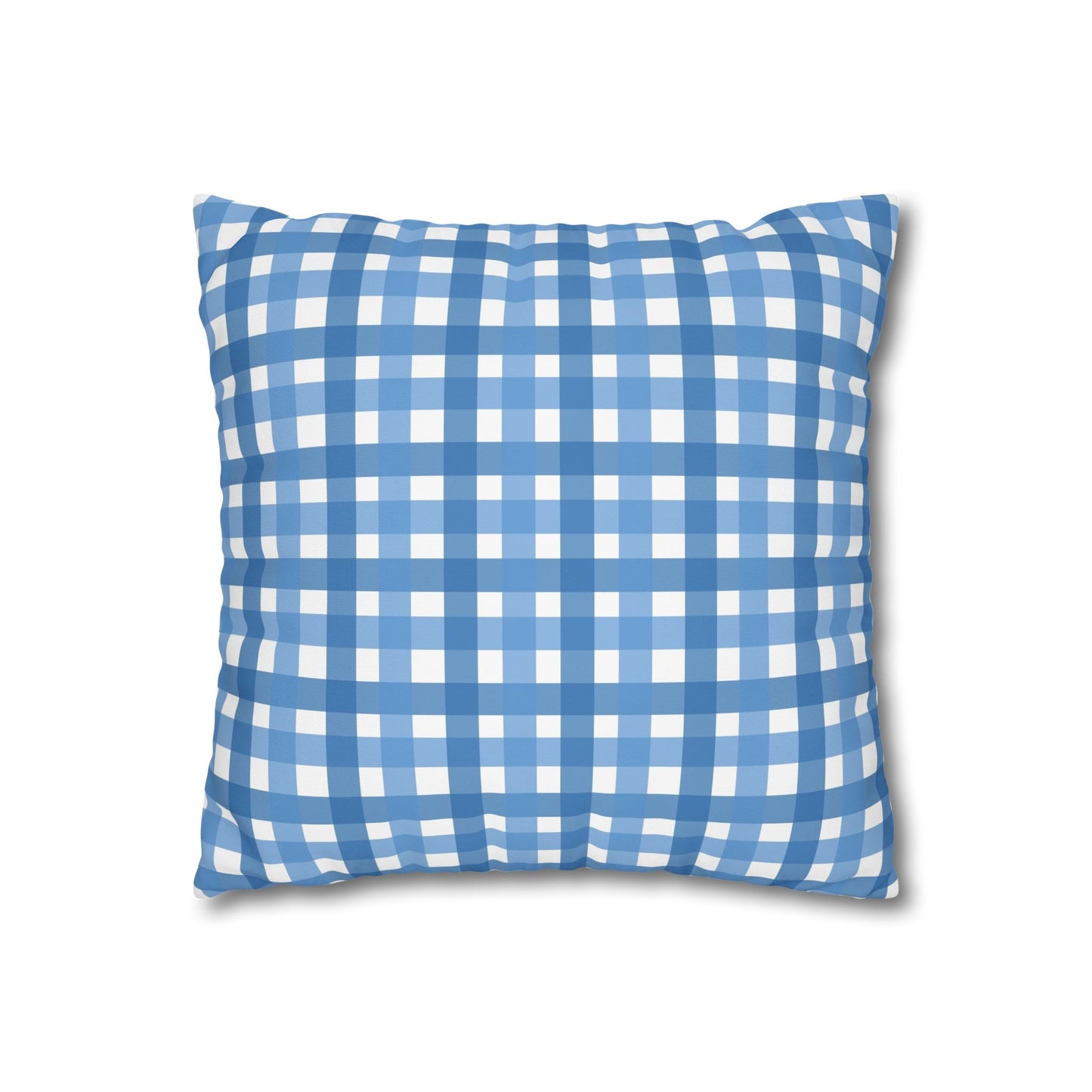 Charming Blue Gingham Pillowcase - Cozy Home Decor, Rustic Cabin Accent, Seasonal Gift, Living Room Accessory, Farmhouse Decor