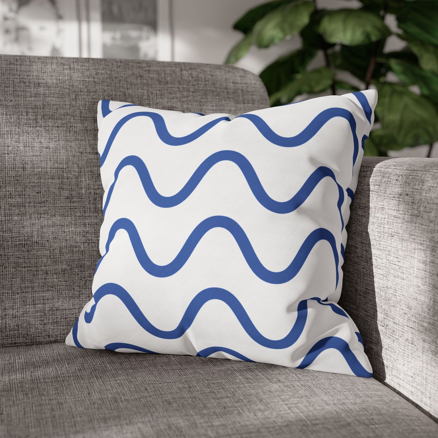 Wave Pattern Decorative Pillowcase | Coastal Vibe, Home Decor, Throw Pillow Cover, Room Accent, Gift for Ocean Lovers