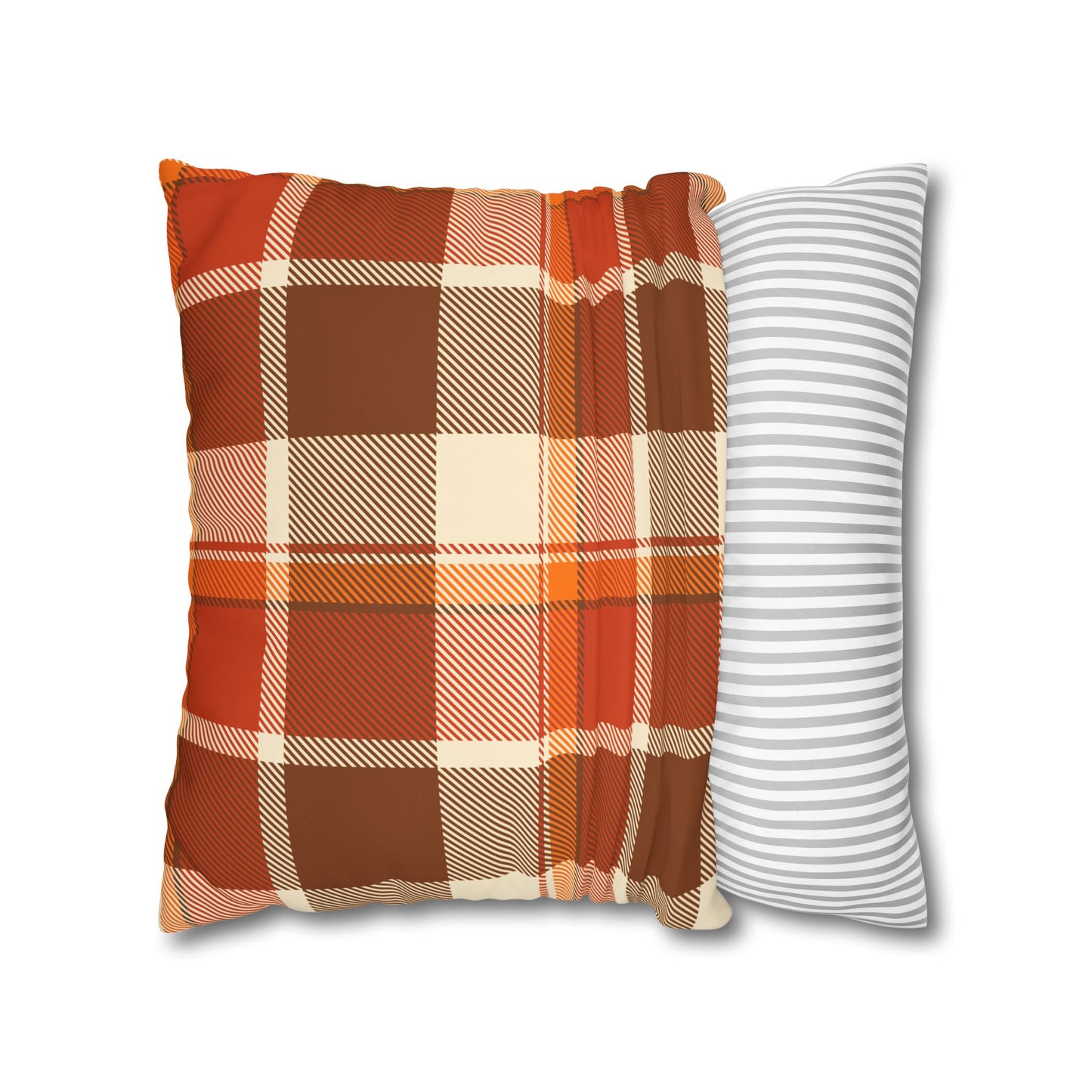 Cozy Plaid Pillowcase for Fall Decor, Home Accent, Gift for Her, Seasonal Decoration, Couch Accessory