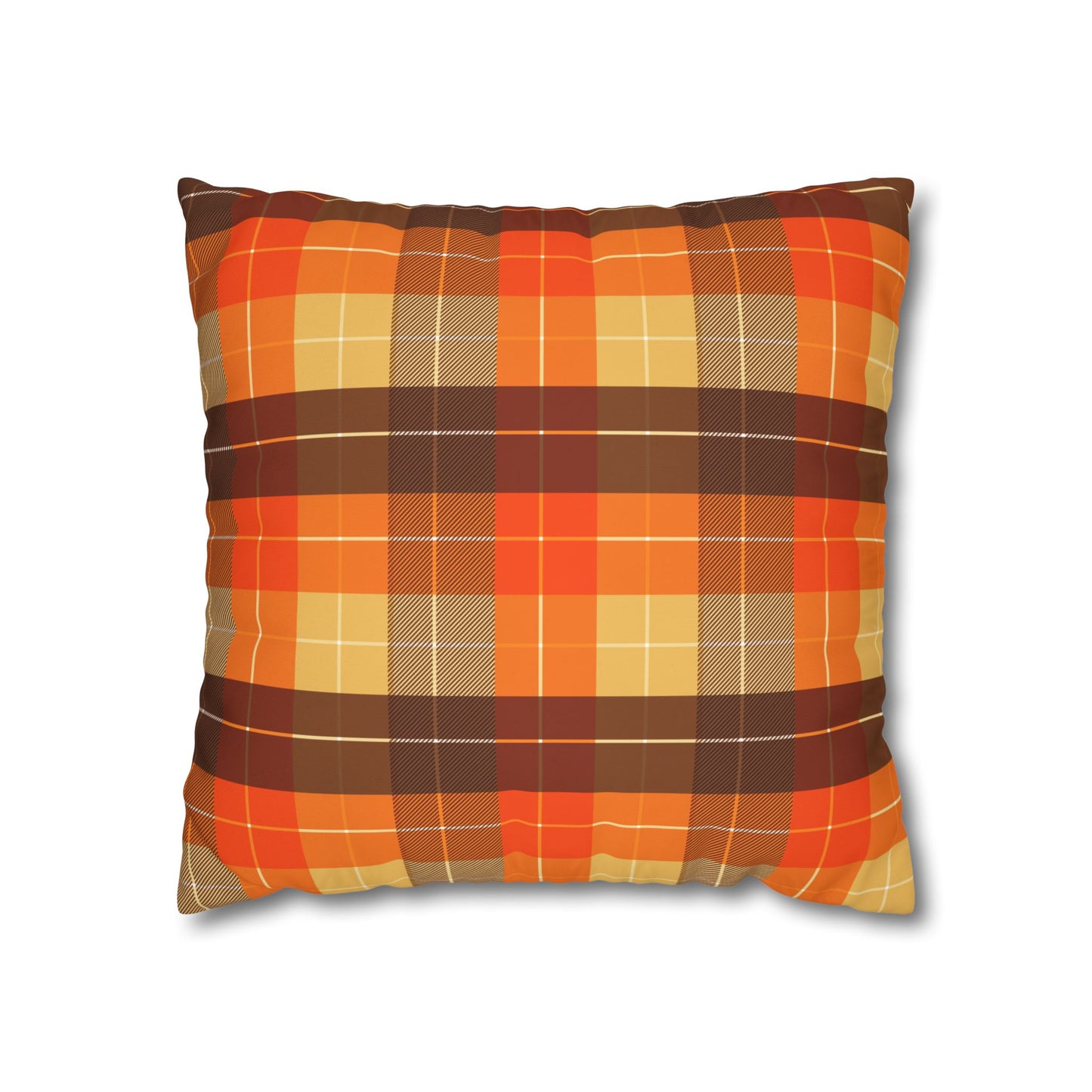 Autumn Plaid Pillowcase, Cozy Home Decor, Seasonal Accent, Thanksgiving Decoration, Comfortable Throw Pillow, Fall Vibes