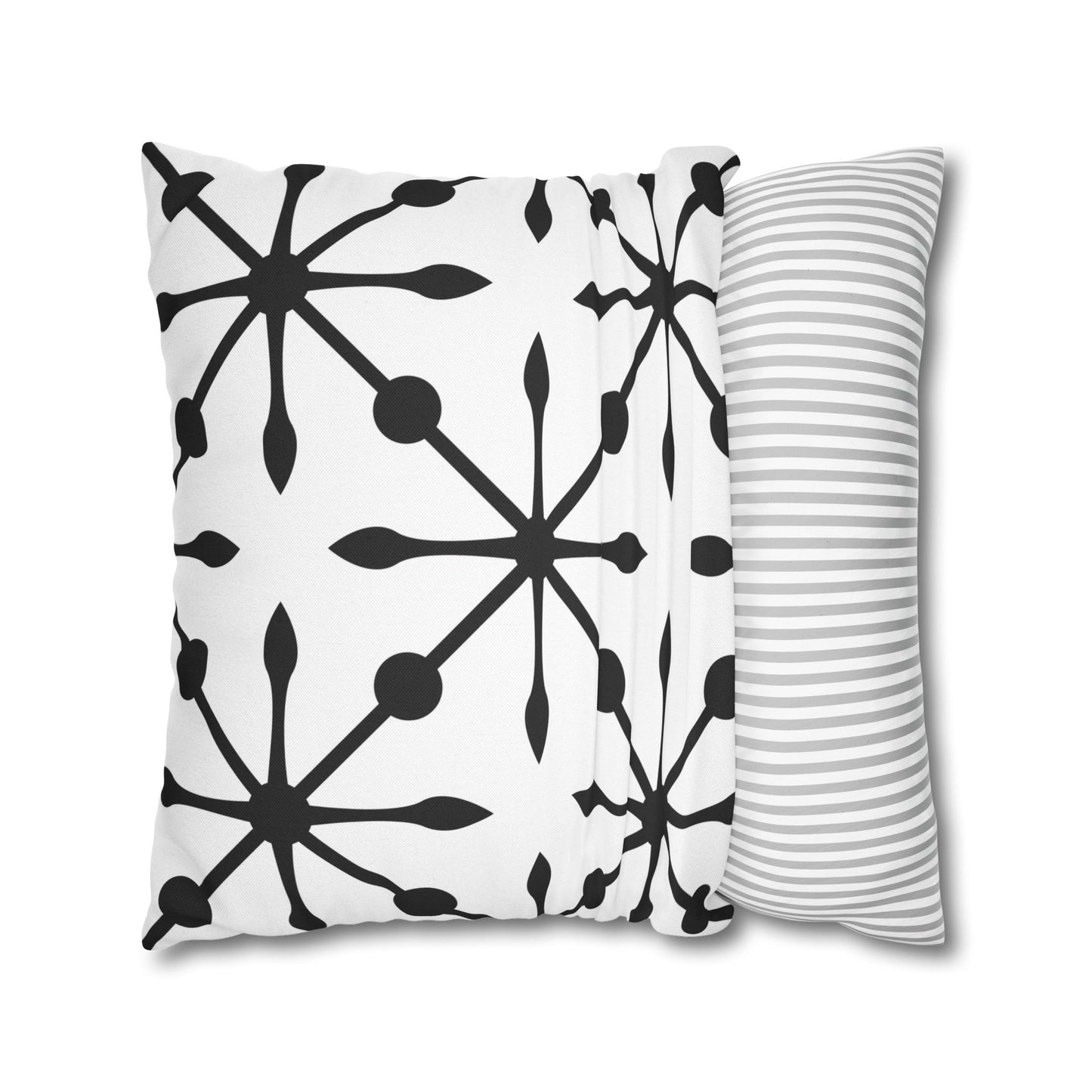 Boho Black and White Butterfly Pillowcase - Decorative Throw Pillow Cover, Home Decor, Gift for Nature Lovers, Modern Cushion, Cozy Vibe