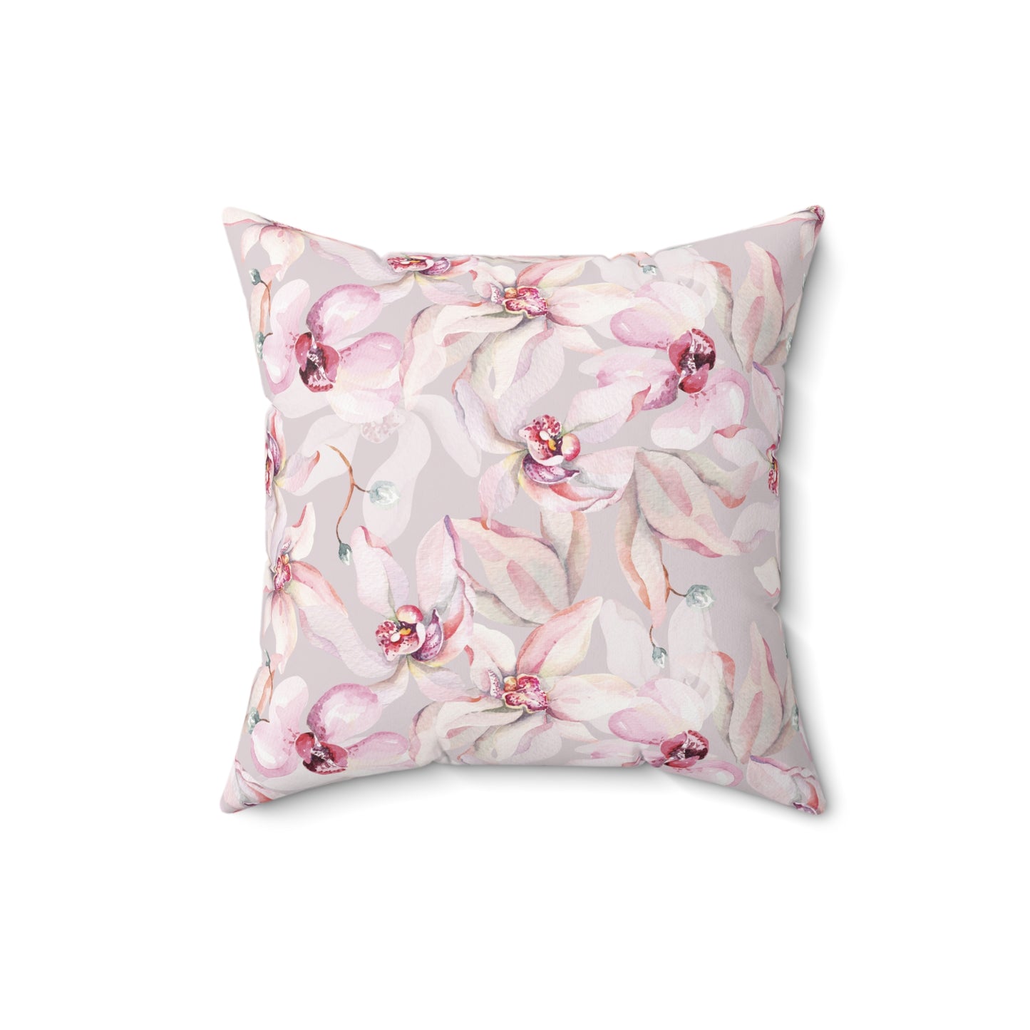 Refined Beauty Floral Orchid Square Accent Throw Pillow