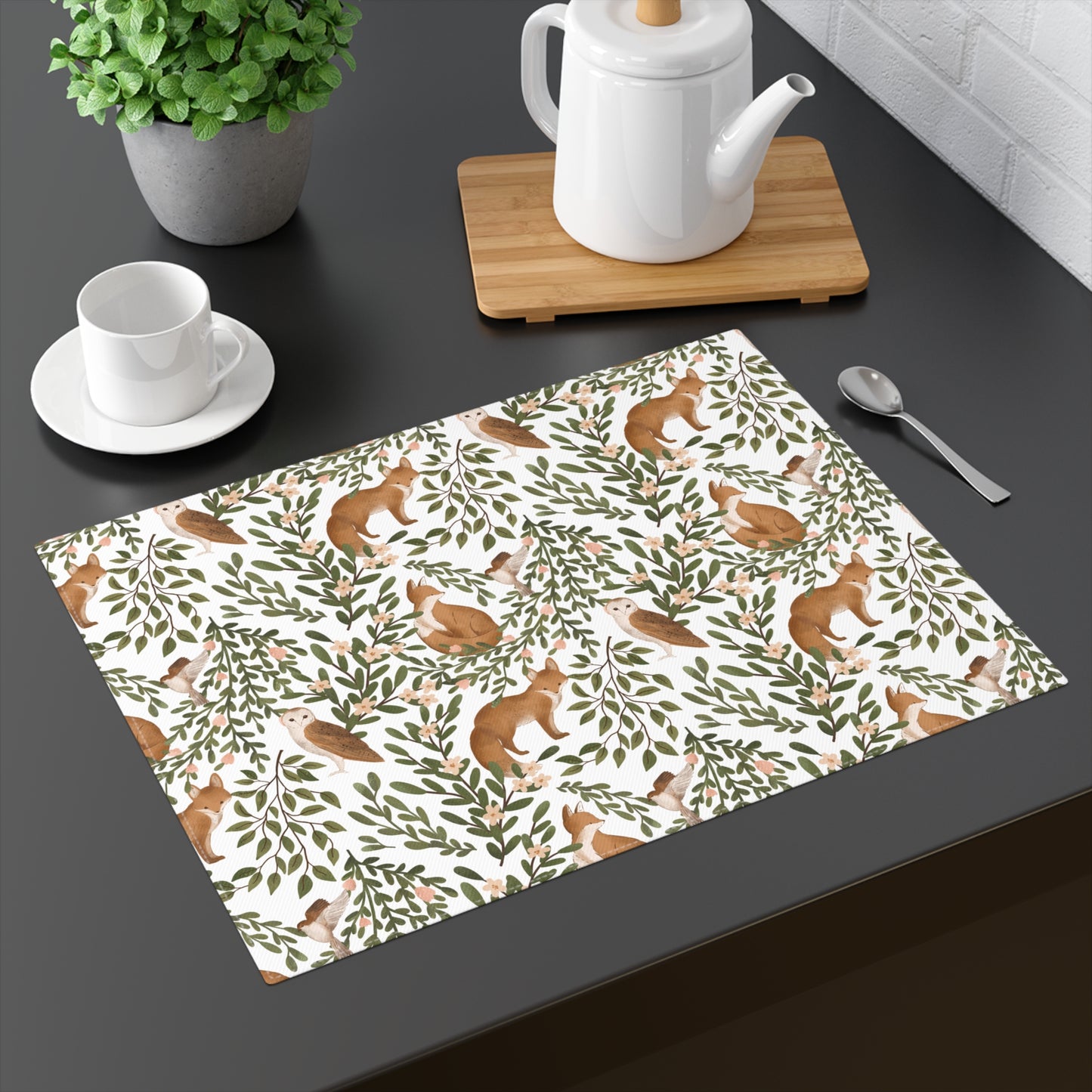 Woodland Charm - Placemat - White