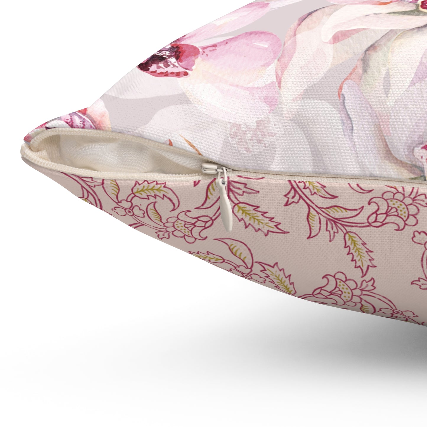 Refined Beauty Floral Orchid Square Accent Throw Pillow