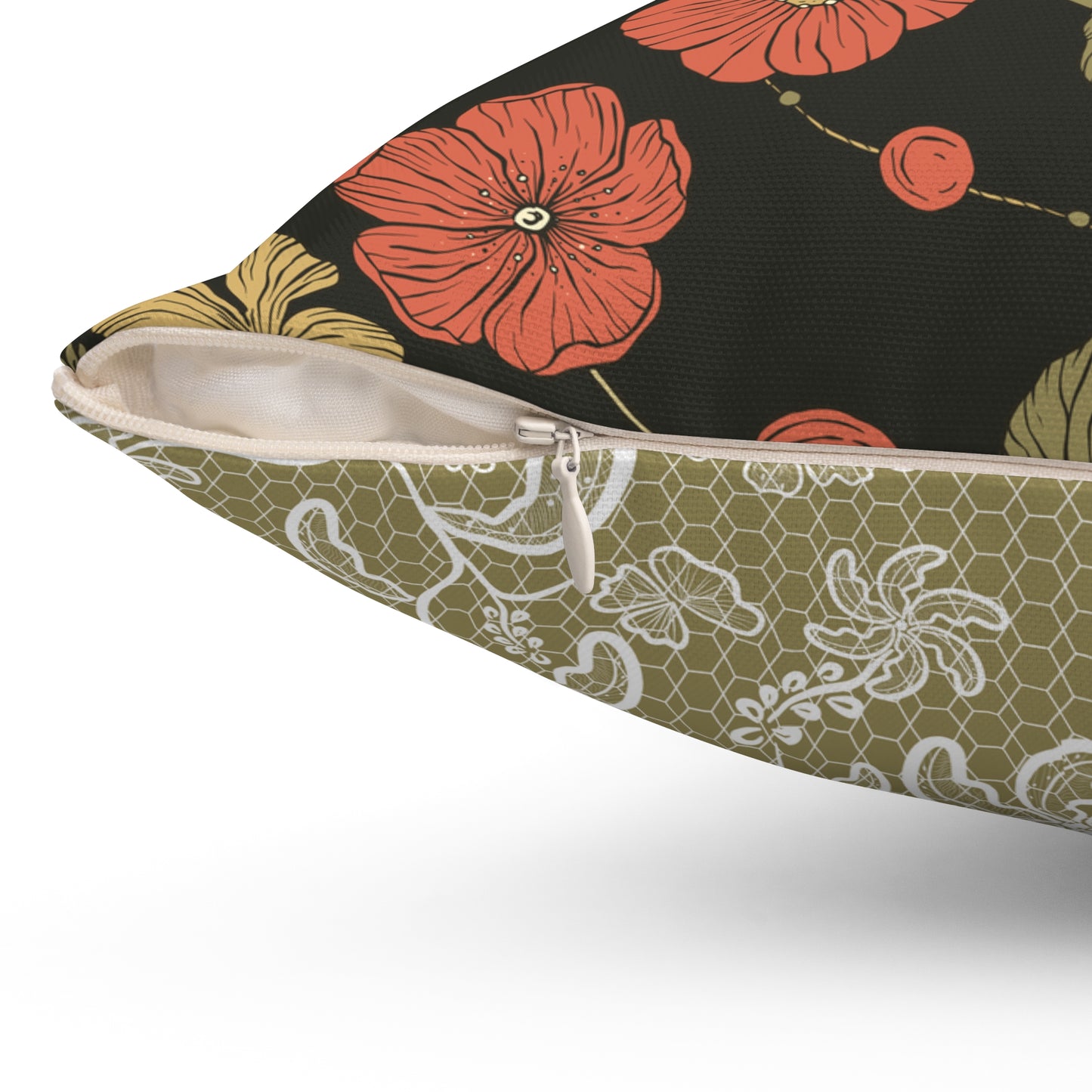 Throw Pillow Flying Sparrow with Nesting Twins Boho Floral Square Pillow, Cozy Home Decor, Gift for Friends, Couch Cushion, Nature-Inspired Accent, Living Room Comfort