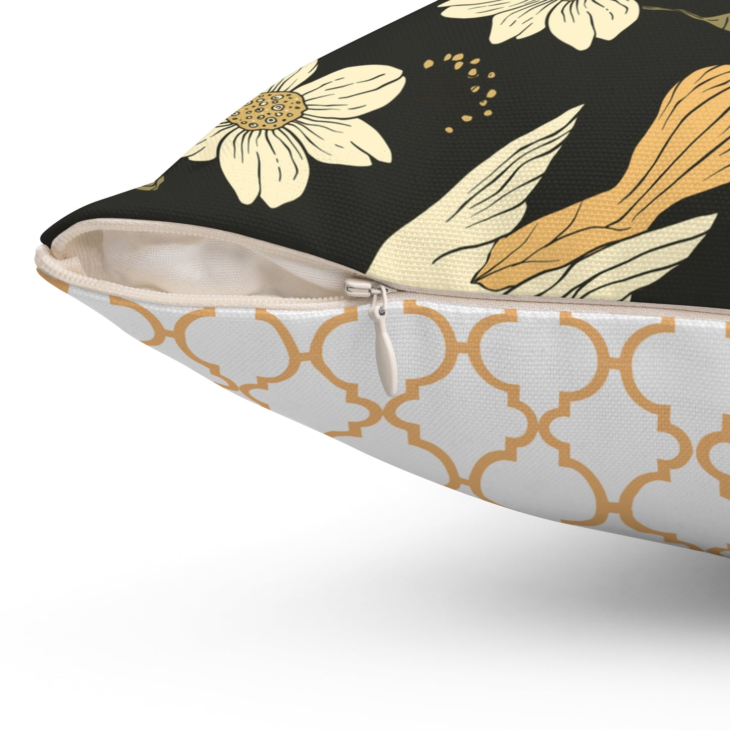 Throw Pillow Sparrows and Daisies Nature-Inspired Decorative Pillow, Cozy Home Decor, Botanical Throw Pillow, Floral Accent Cushion, Bird Print Pillow
