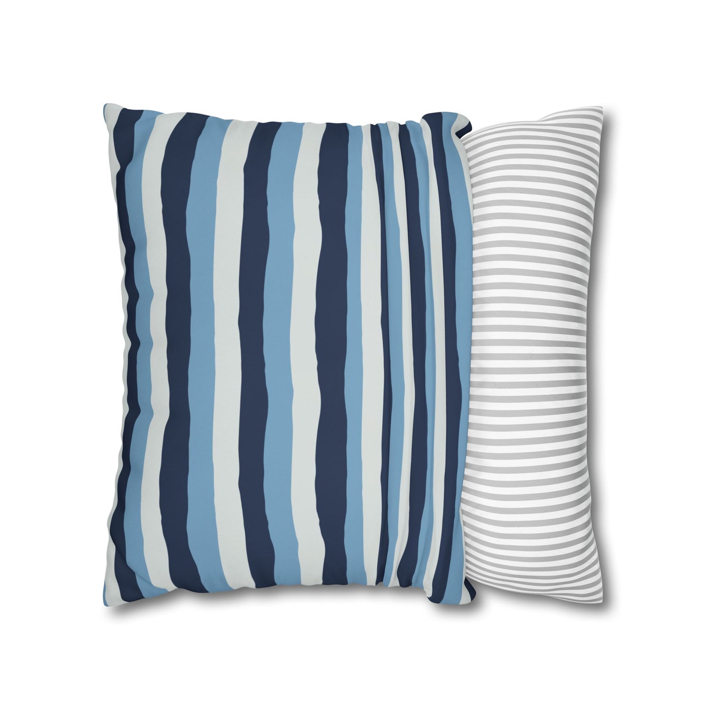 Nautical Striped Pillowcase, Cozy Decorative Throw Pillow, Beach House Decor, Summer Home Accent, Unique Gift Idea