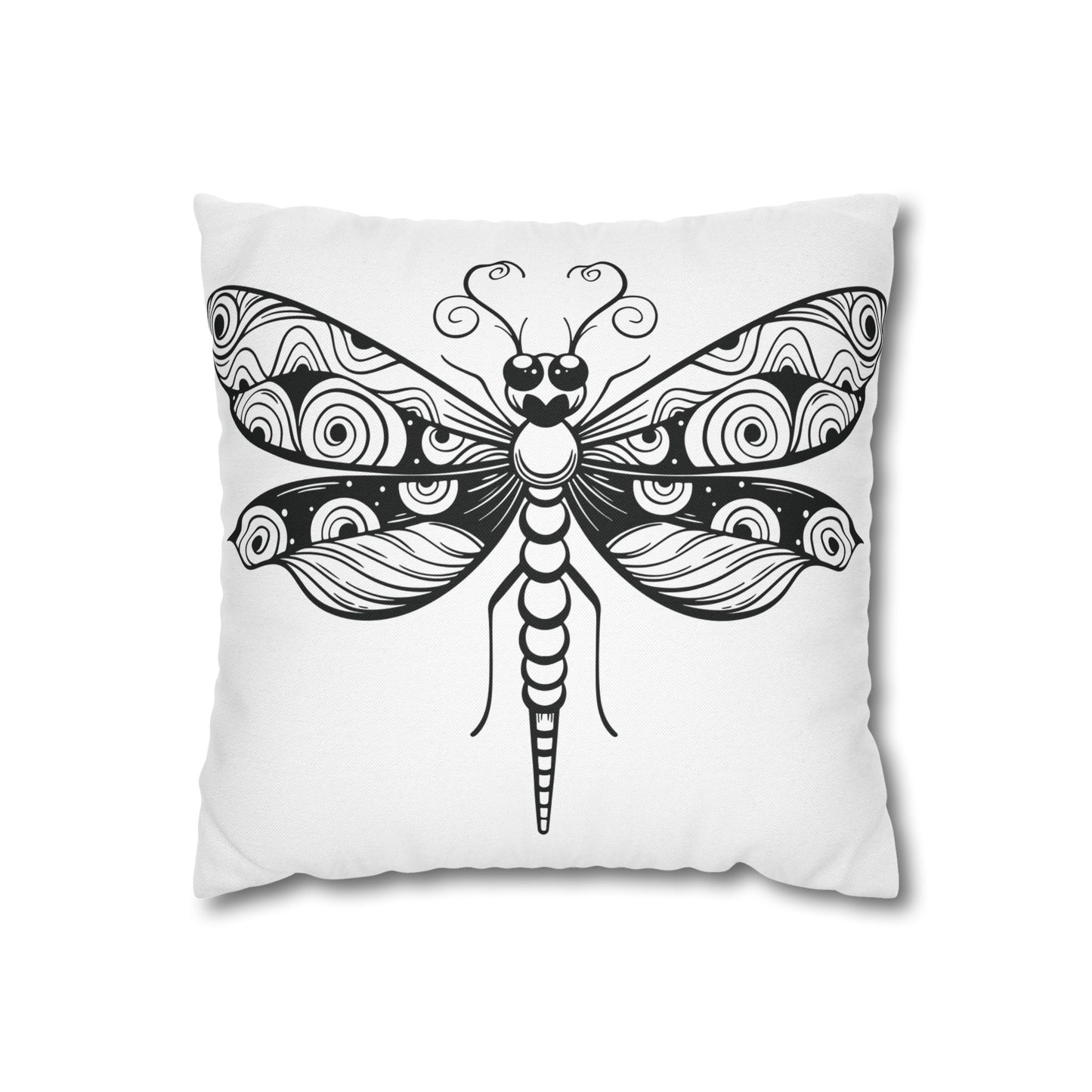 Boho Black and White Butterfly Pillowcase - Decorative Throw Pillow Cover, Home Decor, Gift for Nature Lovers, Modern Cushion, Cozy Vibe