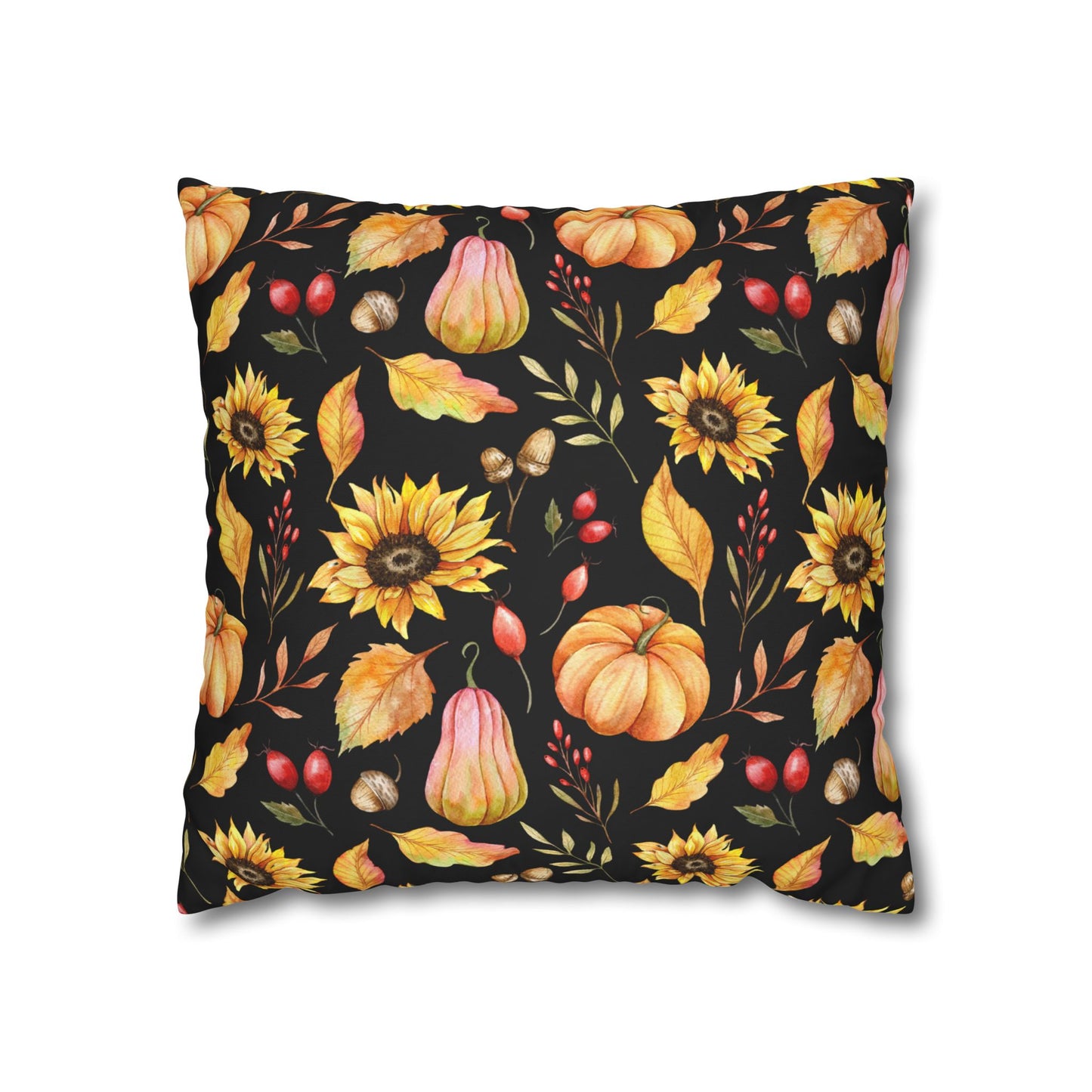 Autumn Floral Pillowcase, Cozy Fall Decor, Pillow Cover for Home, Thanksgiving Gift, Harvest Decor, Couch Throw Pillow