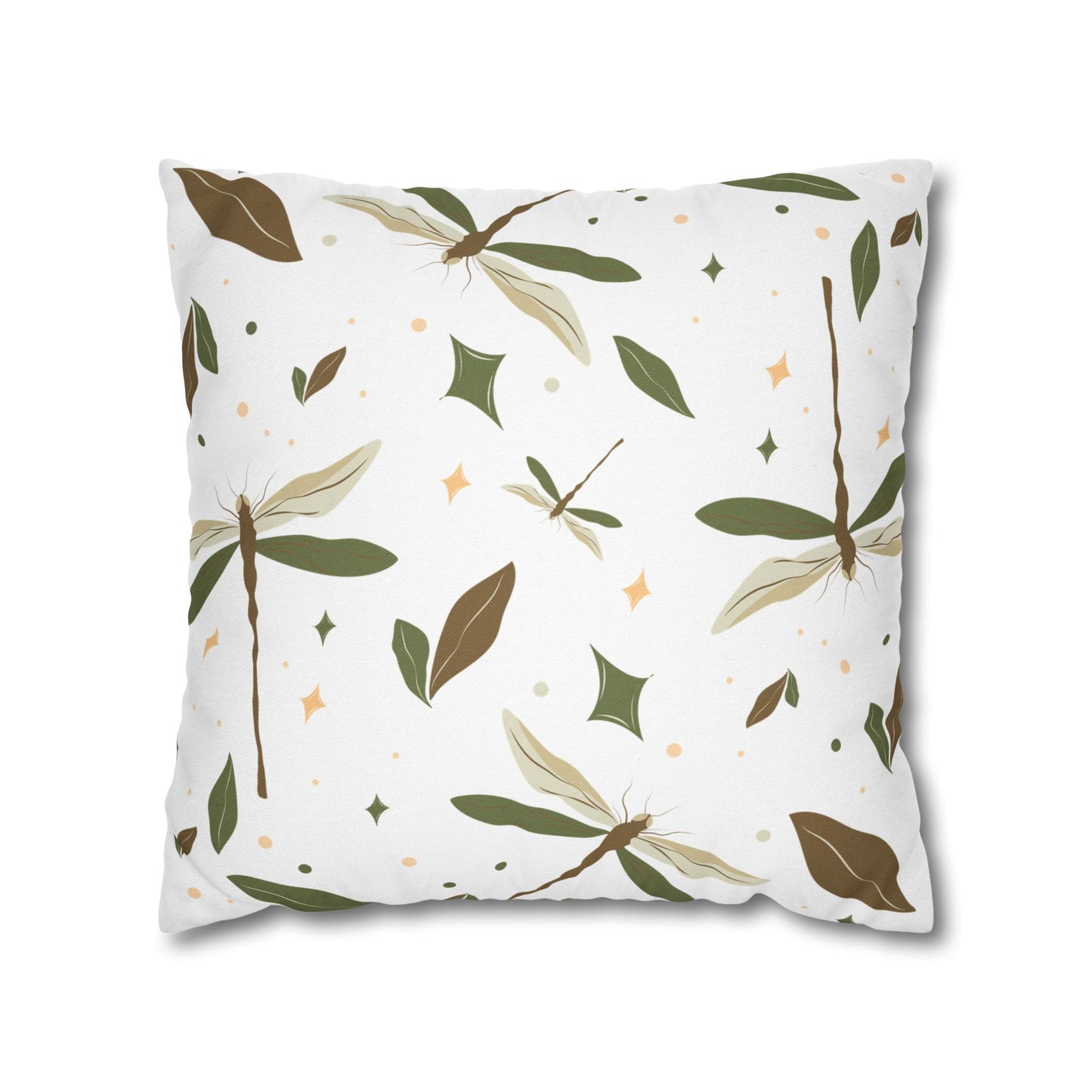 Nature-Inspired Square Pillowcase | Cozy Home Decor, Botanical Throw Pillow, Spring Gift, Living Room Accent, Floral Cushion Cover