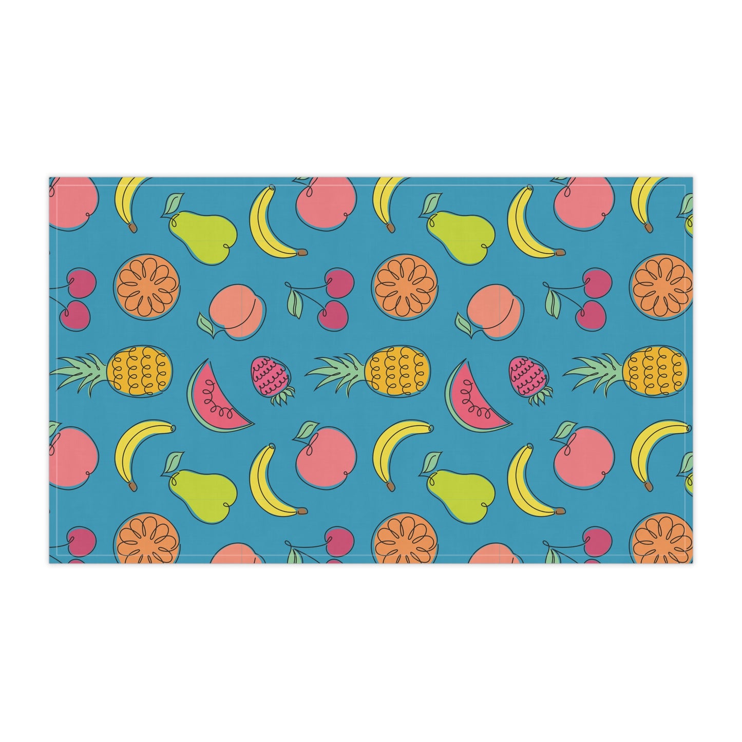 Fruitful Whimsy: A Tea Towel Delight - Turquoise - FWTT