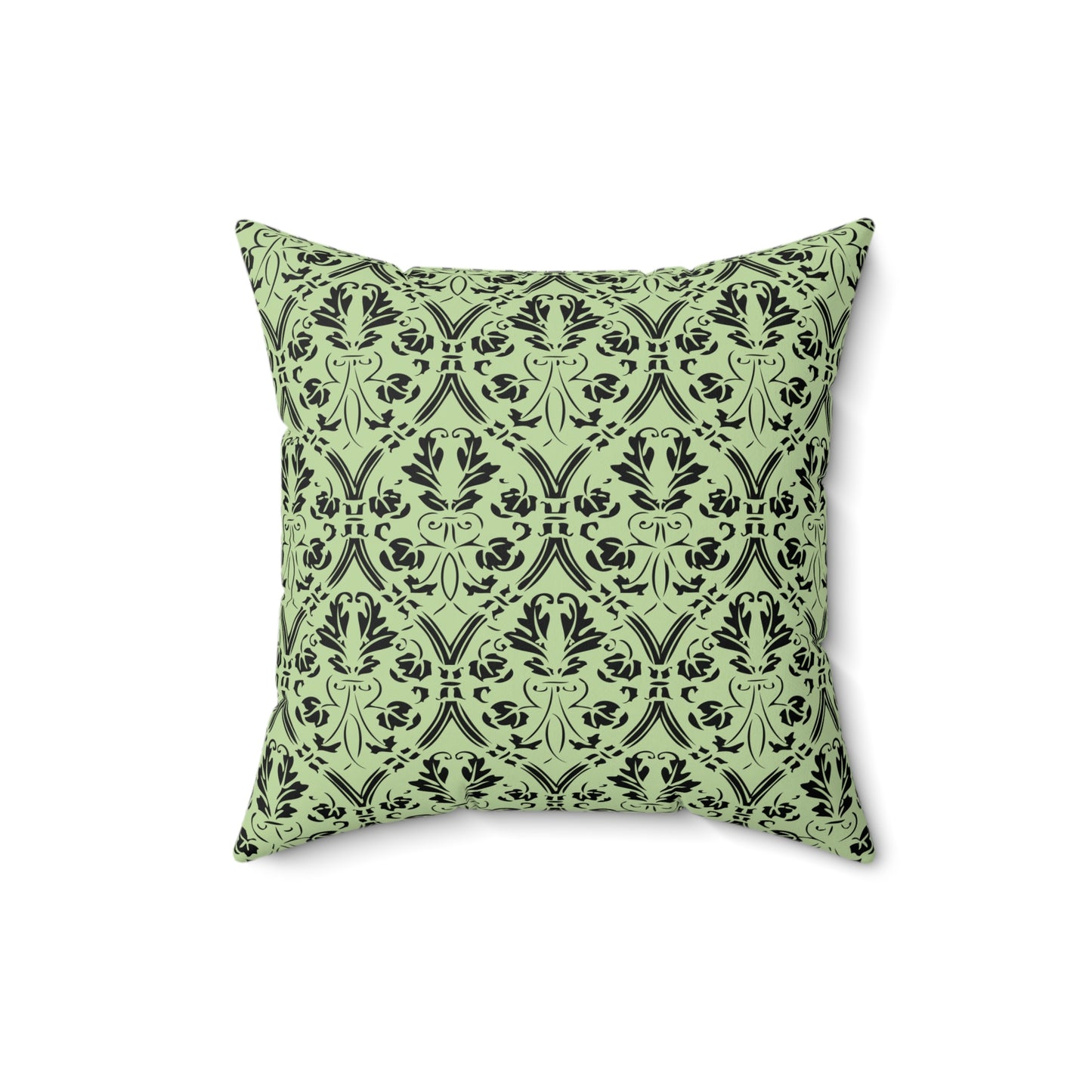 Tropical Noire Throw Pillow – Exotic Orchids & Classic Damask Reversible Design Square Pillow, Botanical Decor, Cozy Home Accessories, Gift for Plant Lovers, Modern Throw Pillows