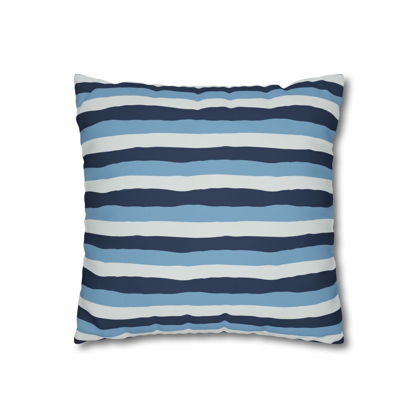 Nautical Striped Pillowcase, Cozy Decorative Throw Pillow, Beach House Decor, Summer Home Accent, Unique Gift Idea