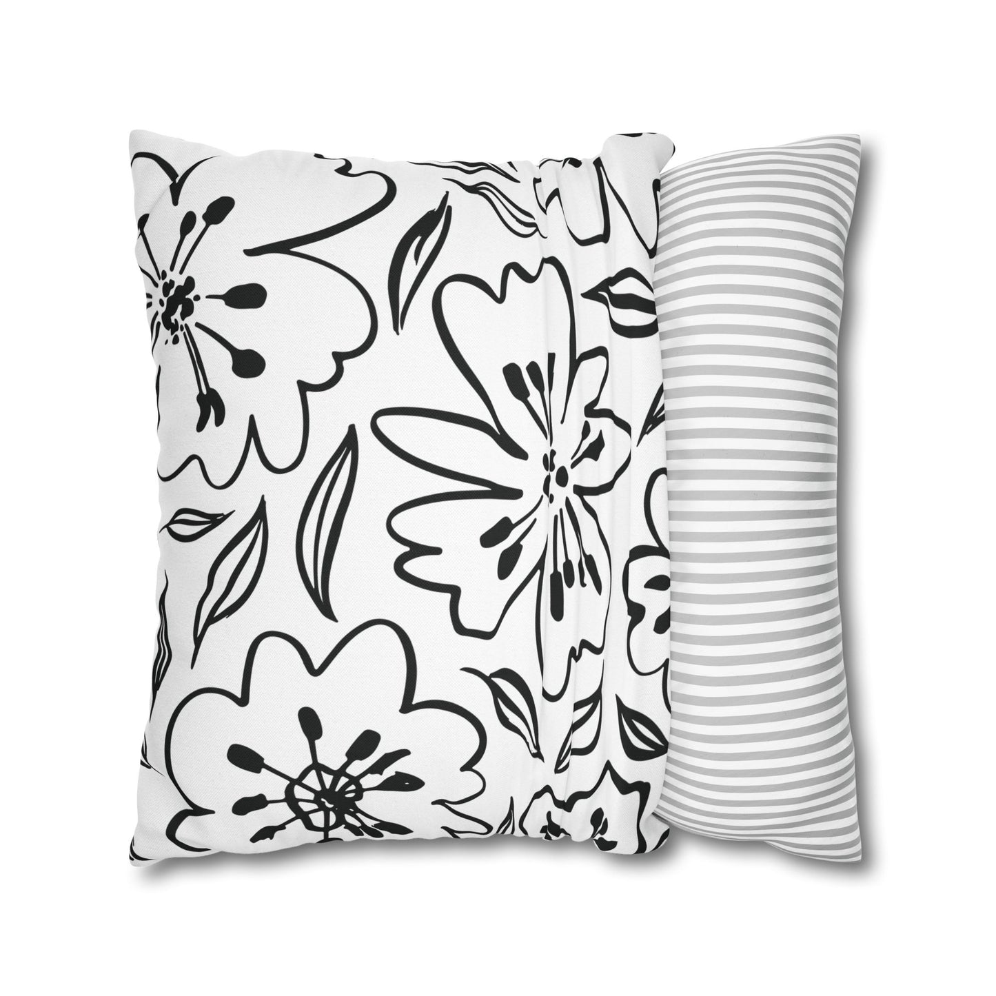 Elegant Black and White Dragonfly Pillowcase, Decorative Throw Pillow Cover, Modern Home Decor, Gift for Nature Lovers, Cozy Living Room Accent
