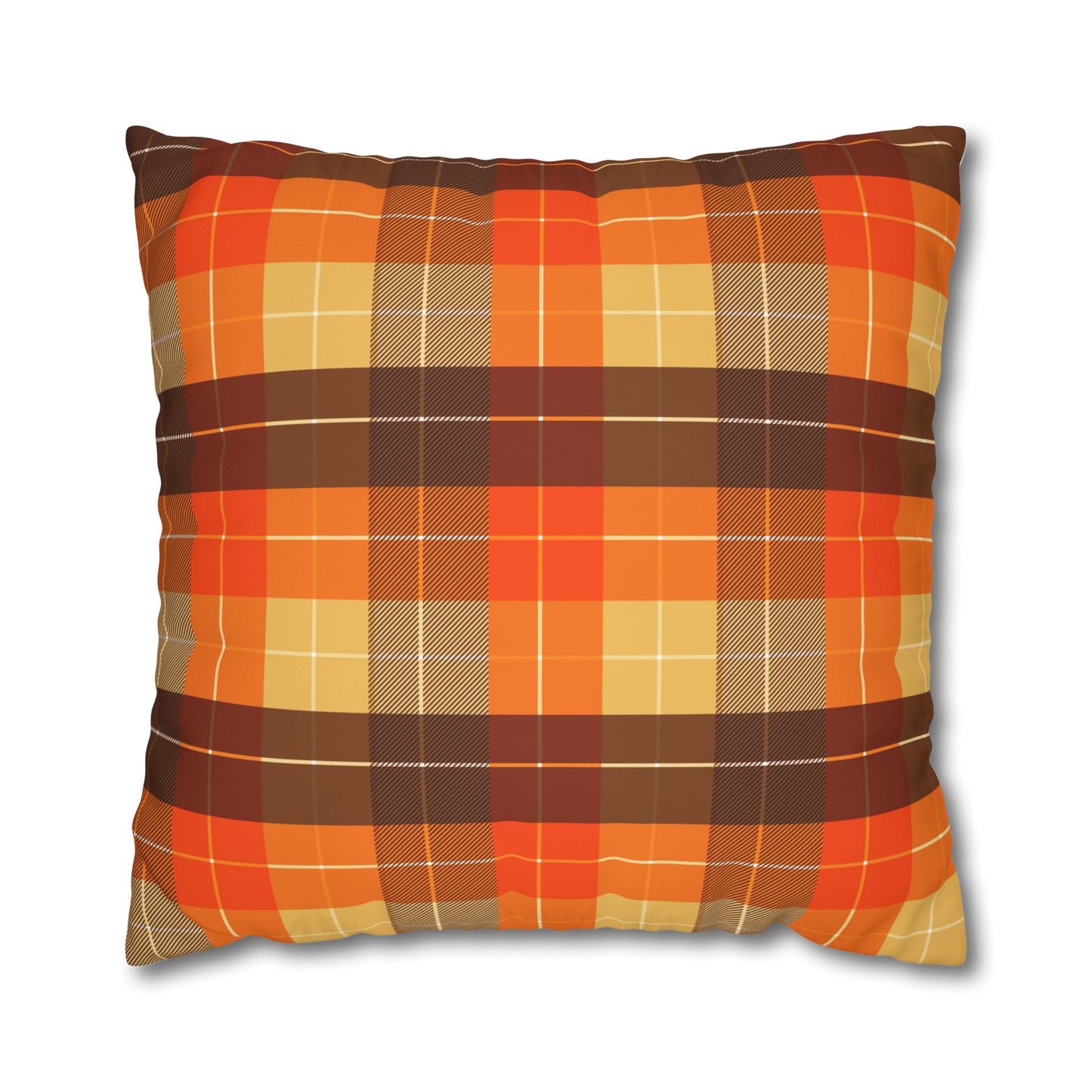 Autumn Plaid Pillowcase, Cozy Home Decor, Seasonal Accent, Thanksgiving Decoration, Comfortable Throw Pillow, Fall Vibes