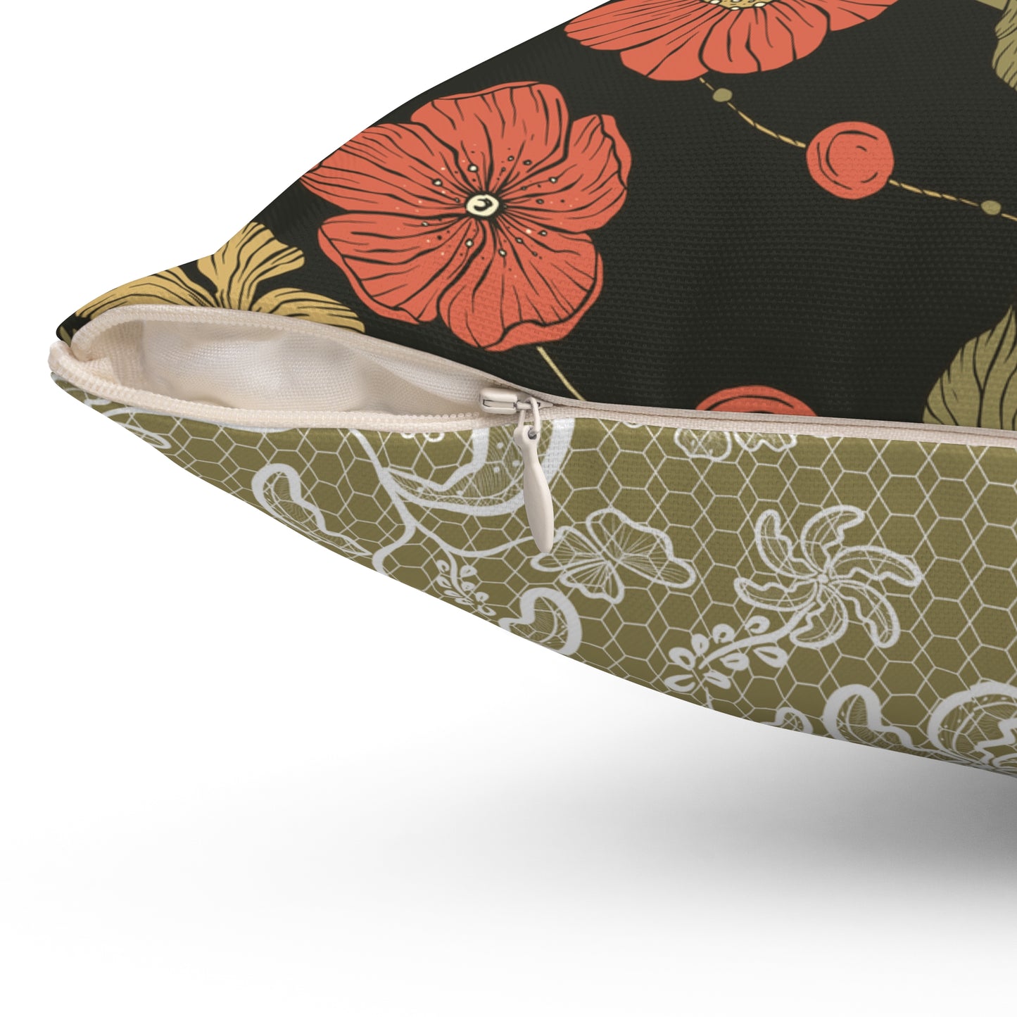 Throw Pillow Flying Sparrow with Nesting Twins Boho Floral Square Pillow, Cozy Home Decor, Gift for Friends, Couch Cushion, Nature-Inspired Accent, Living Room Comfort