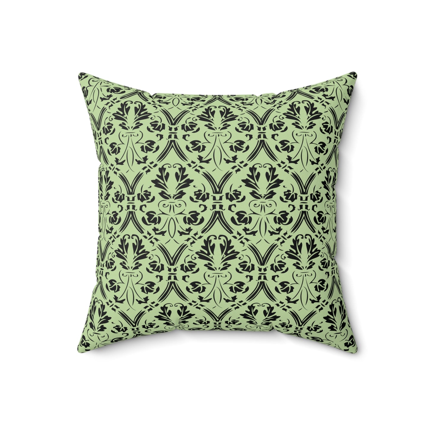 Tropical Noire Throw Pillow – Exotic Orchids & Classic Damask Reversible Design Square Pillow, Botanical Decor, Cozy Home Accessories, Gift for Plant Lovers, Modern Throw Pillows