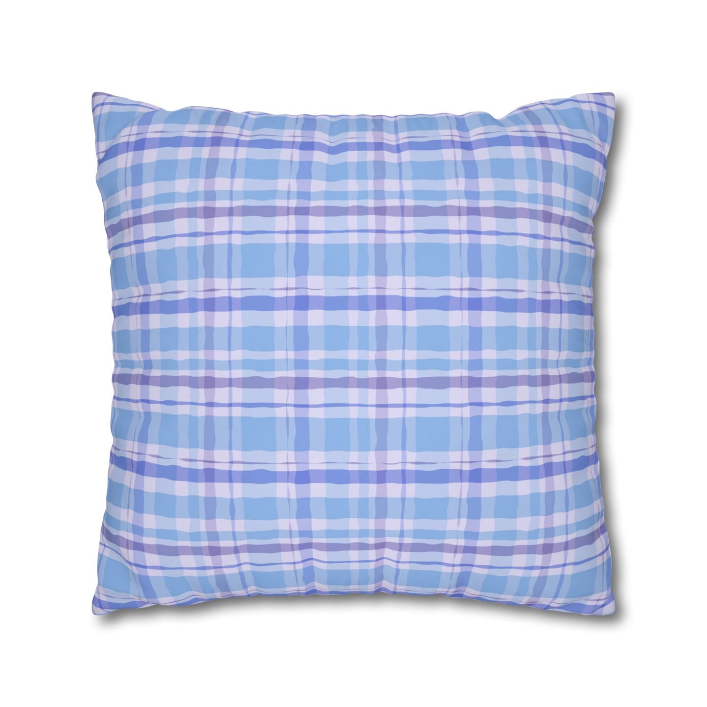 Cozy Blue Plaid Pillowcase, Soft Throw Pillow Cover, Decorative Cushion, Home Decor, Gifts for Her, Farmhouse Style