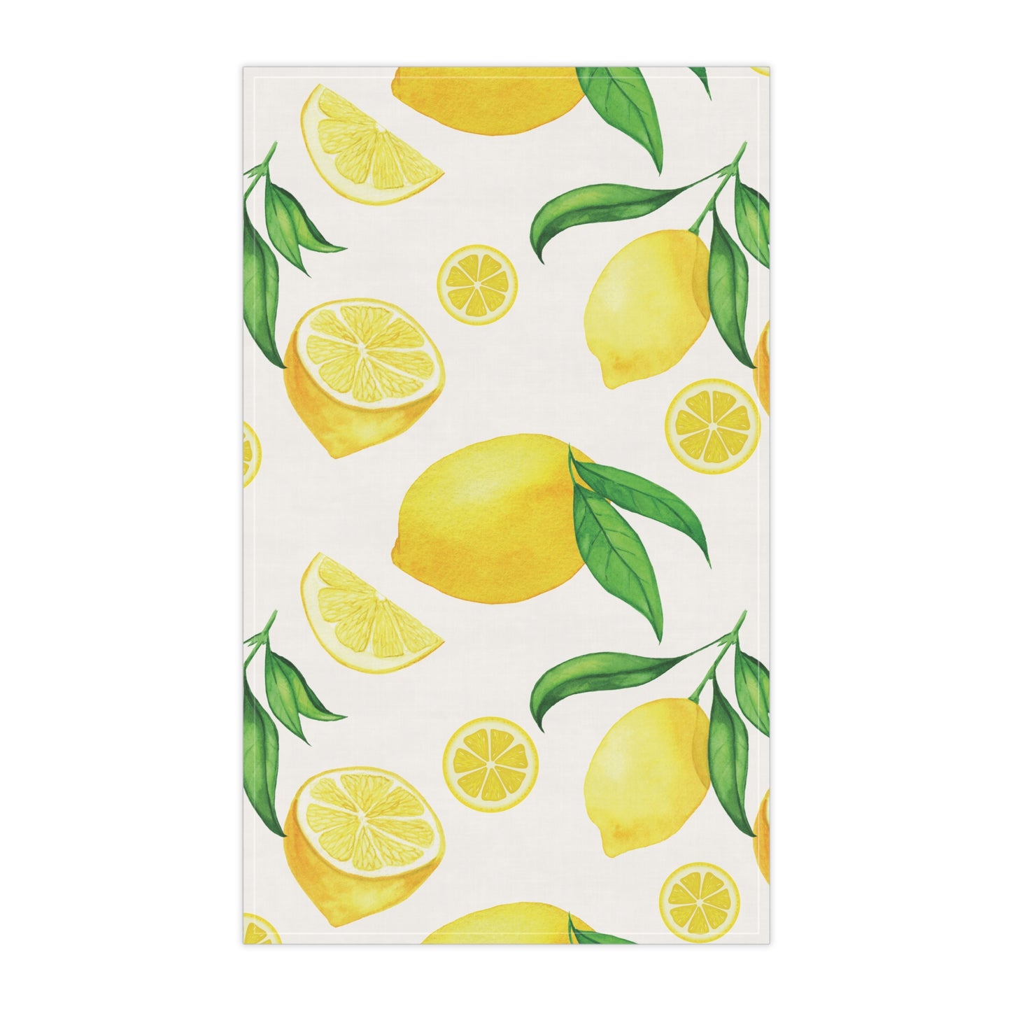 Lemon Garden Tea Towels - Decorative Cotton Kitchen Towels for Cooking & Gifting
