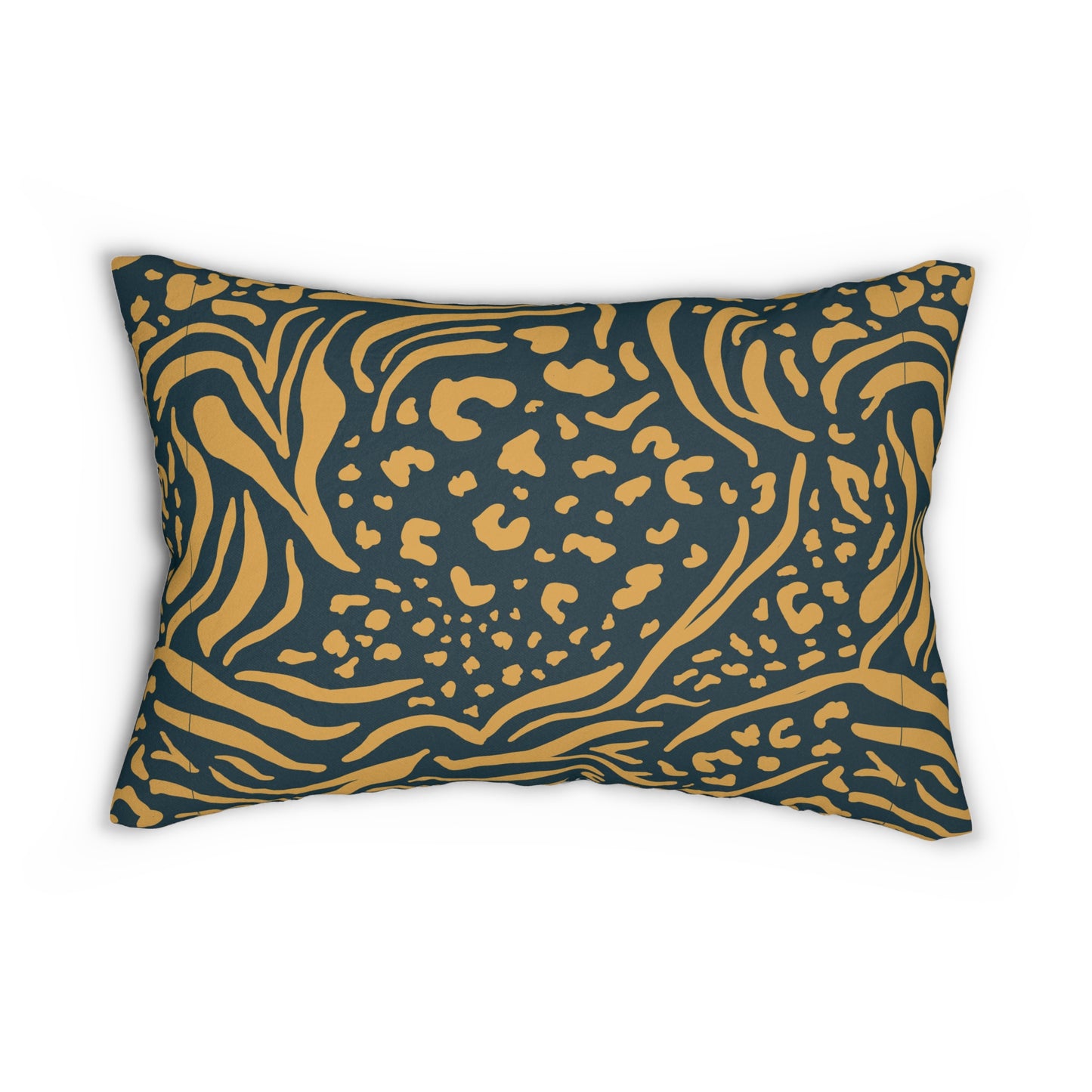 Tropical Tiger Animal Print Lumbar Pillow, Jungle Decor, Boho Cushion, Safari Home Accent, Gift for Nature Lovers