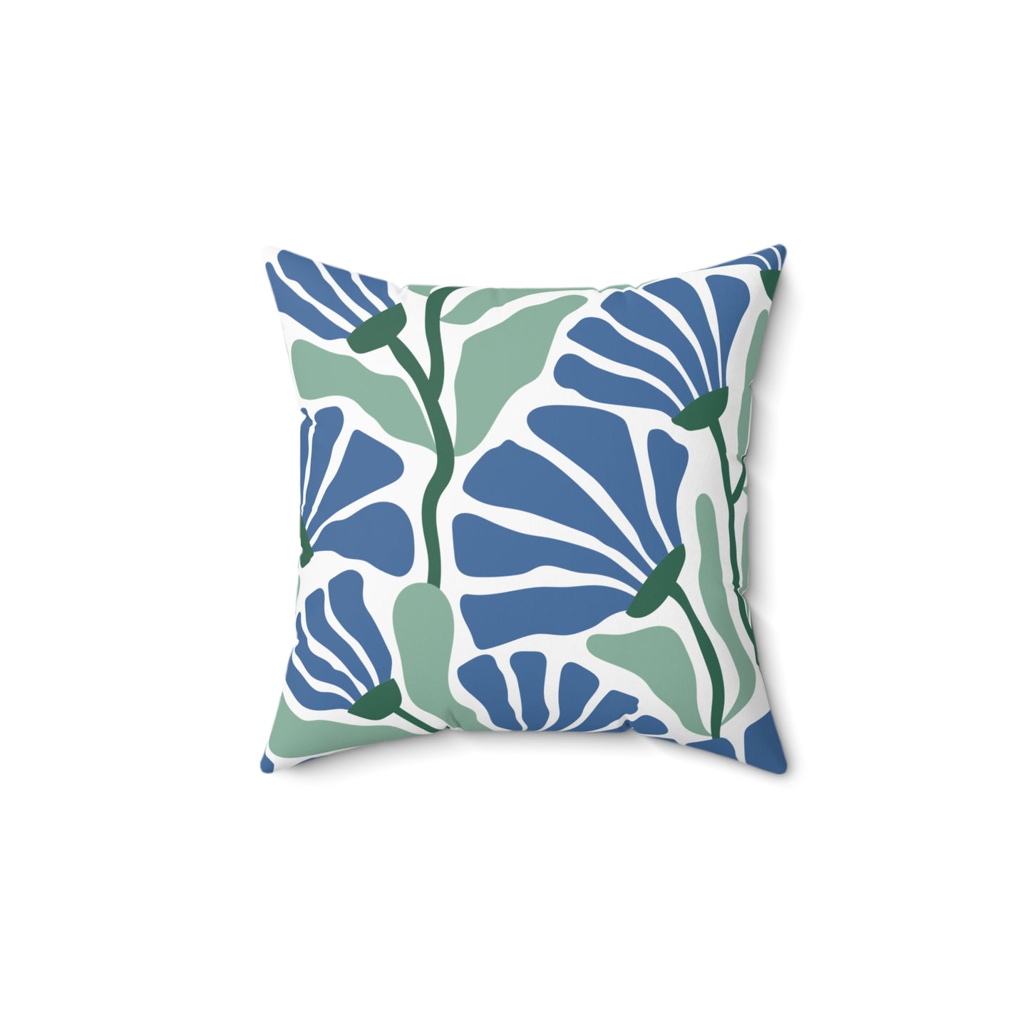 Boho Rustic Nature-Inspired Square Pillow, Decorative Cushion, Floral Home Decor, Butterfly Accent Pillow, Gift for Nature Lovers