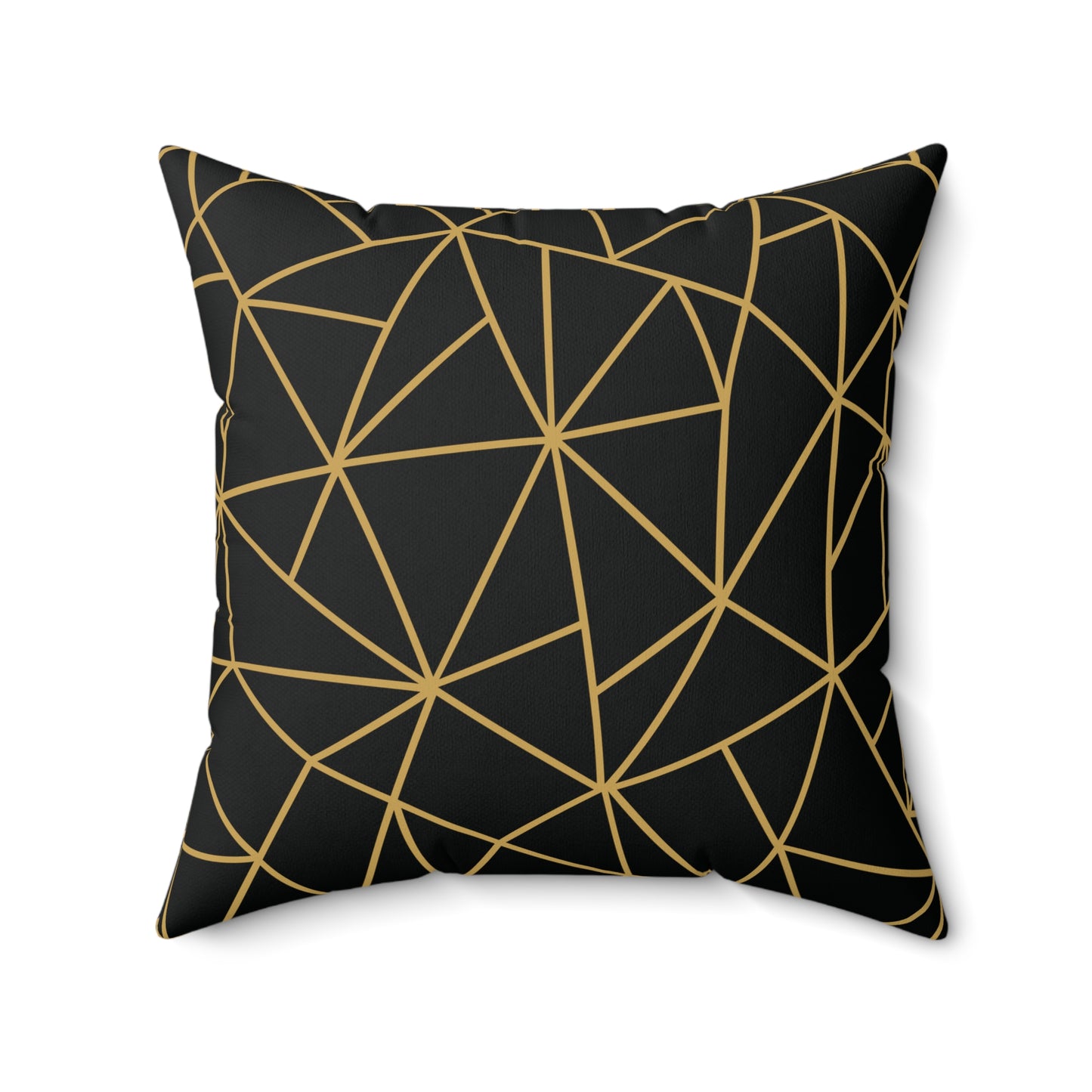 Lavender Elegance Reversible Throw Pillow – Orchid Blossoms & Gold Geometry Spun Polyester Square Pillow, Home Decor, Throw Pillow, Gift for Her, Living Room Cushion, Stylish Accent Pillow