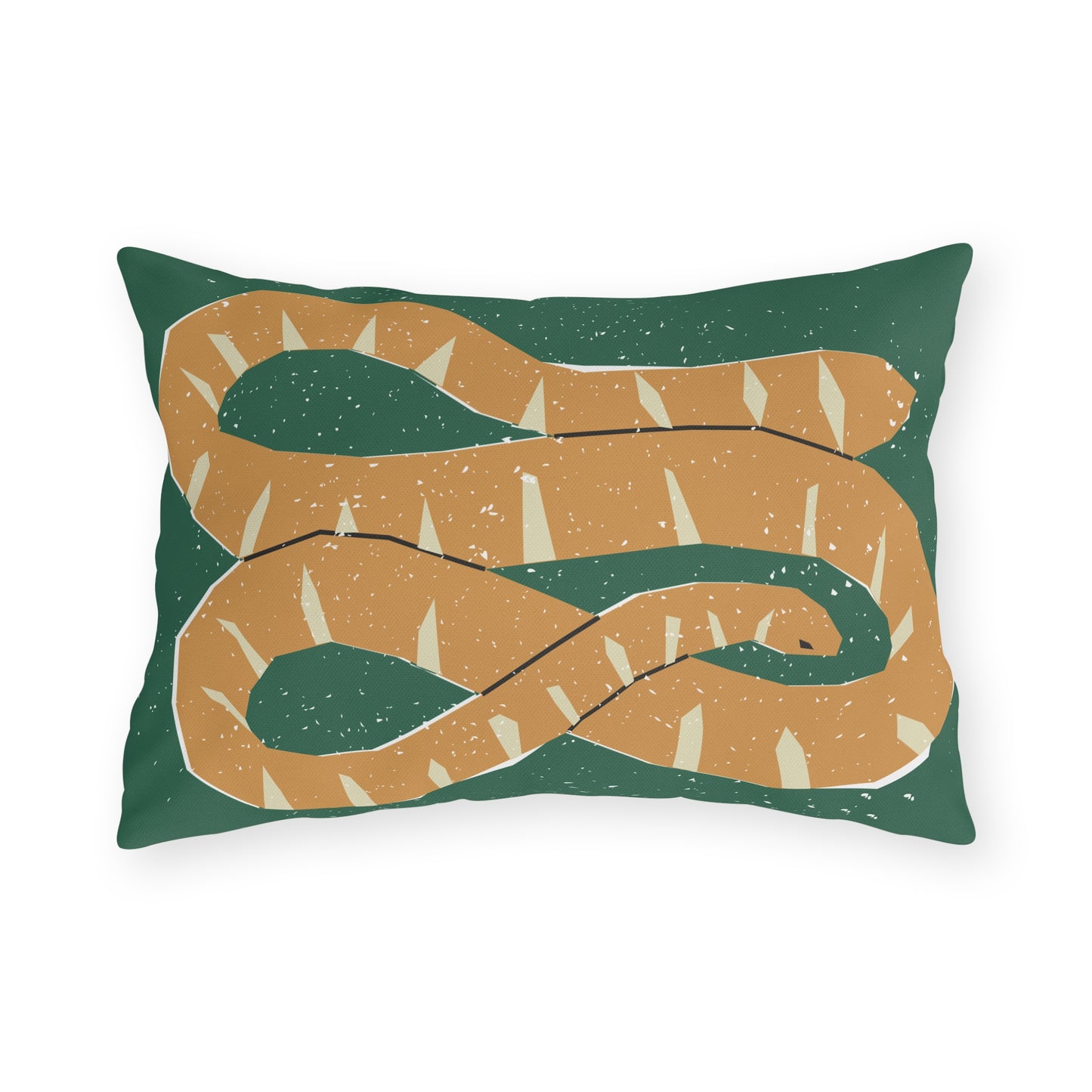 Desert-Inspired Rustic Tribal Design Snake Outdoor Pillow | Boho Chic Decor, Patio Cushions, Nature Decor, Home Accents, Camping Accessories