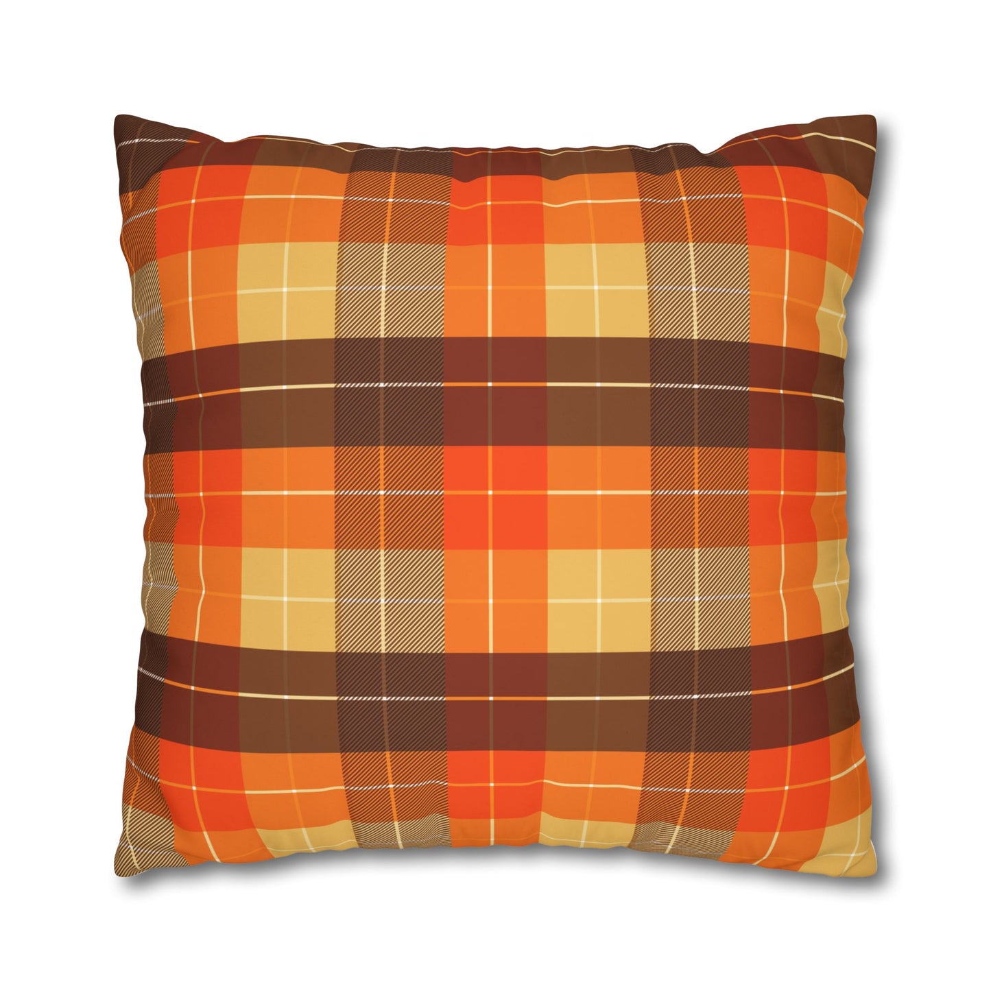 Autumn Plaid Pillowcase, Cozy Home Decor, Seasonal Accent, Thanksgiving Decoration, Comfortable Throw Pillow, Fall Vibes