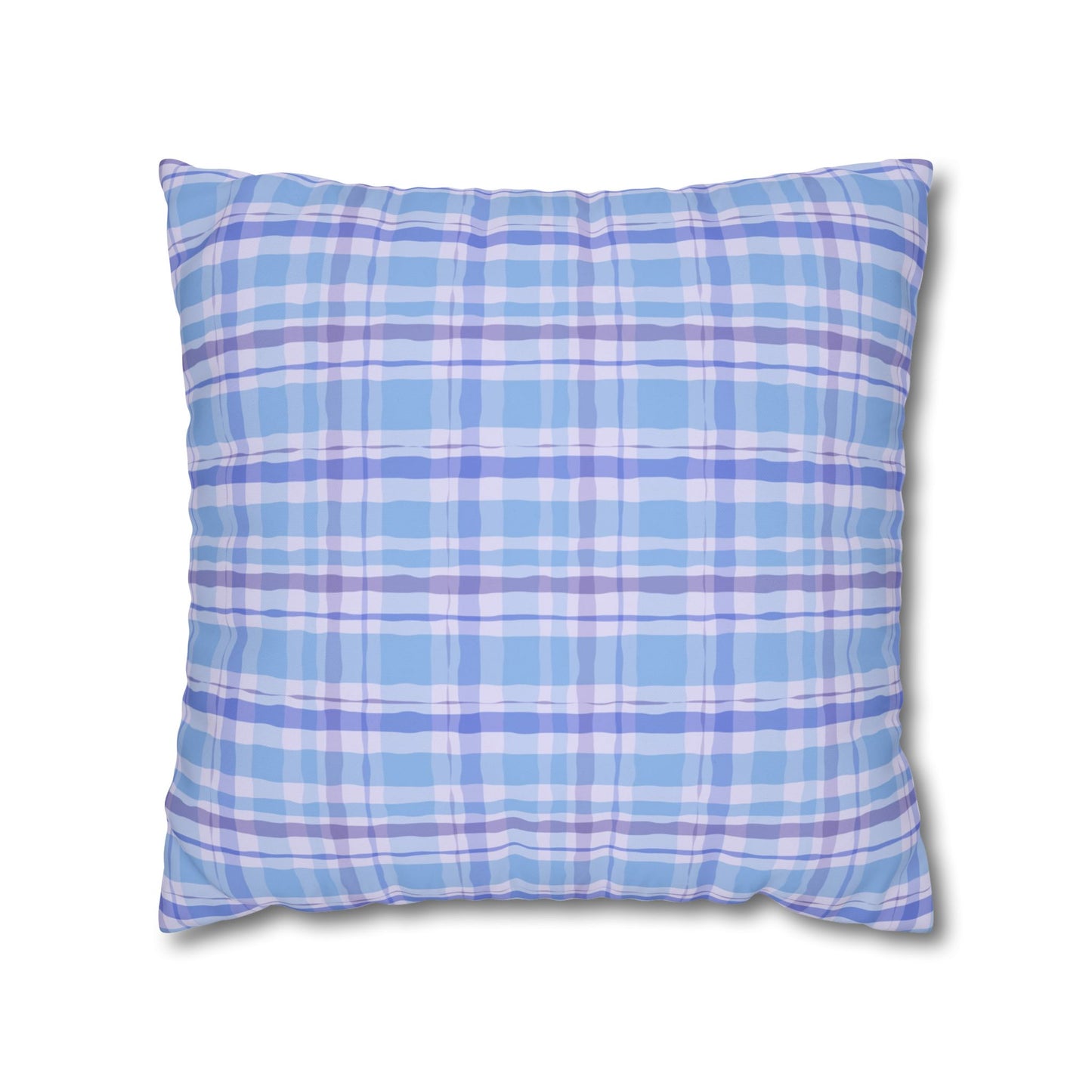 Cozy Blue Plaid Pillowcase, Soft Throw Pillow Cover, Decorative Cushion, Home Decor, Gifts for Her, Farmhouse Style