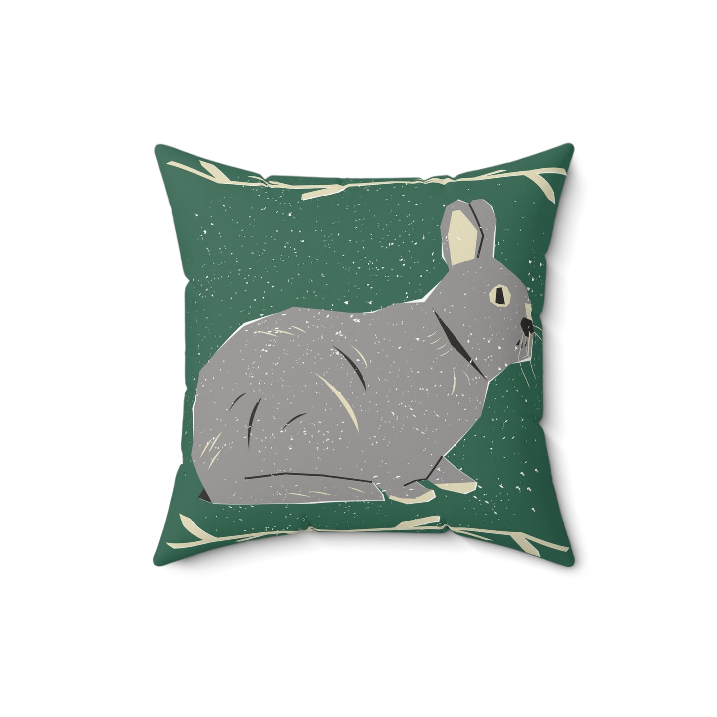 Rustic Rabbit Animal Print Pillow, Home Decor, Gifts for Animal Lovers, Boho Decor, Living Room Cushion, Easter Decor