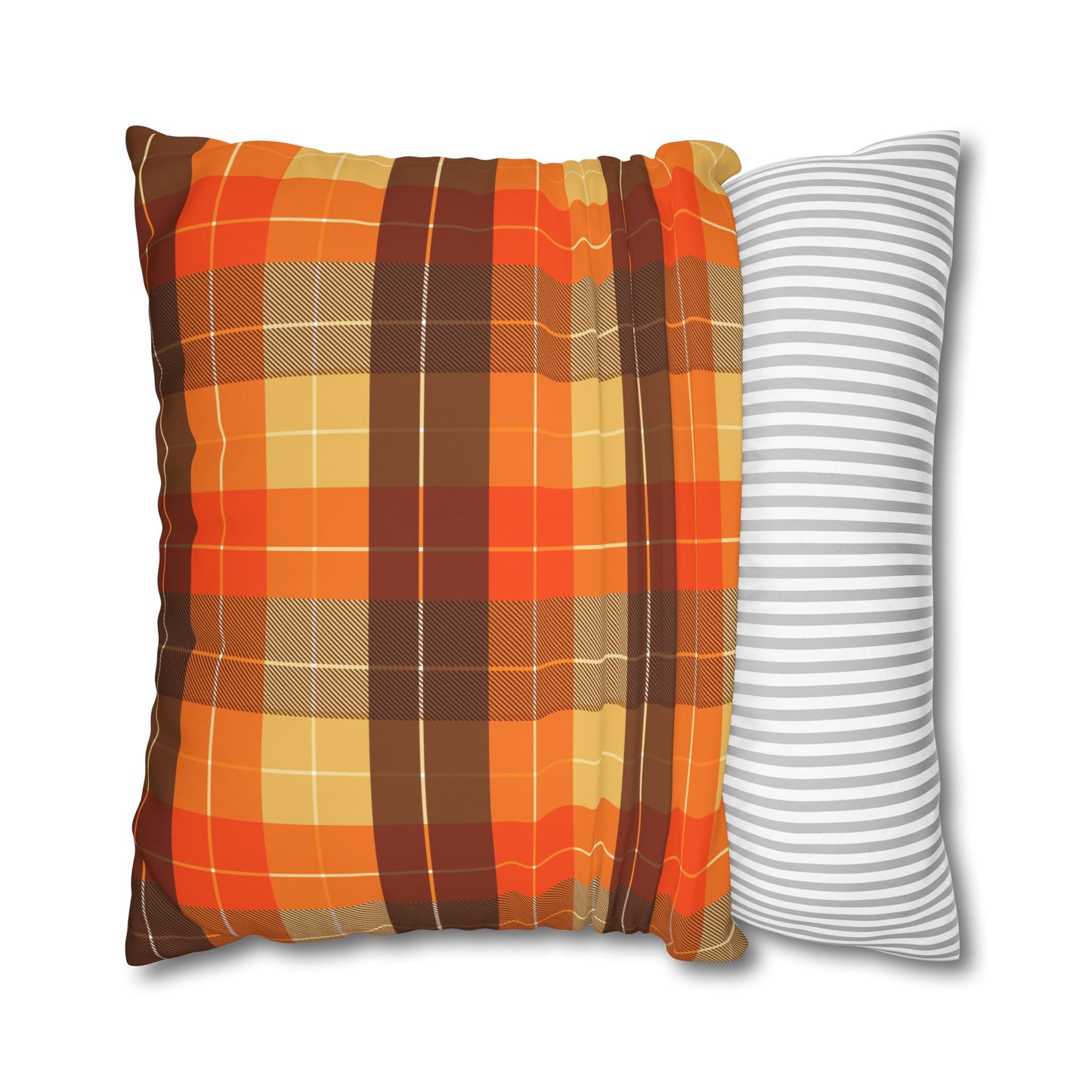 Autumn Plaid Pillowcase, Cozy Home Decor, Seasonal Accent, Thanksgiving Decoration, Comfortable Throw Pillow, Fall Vibes