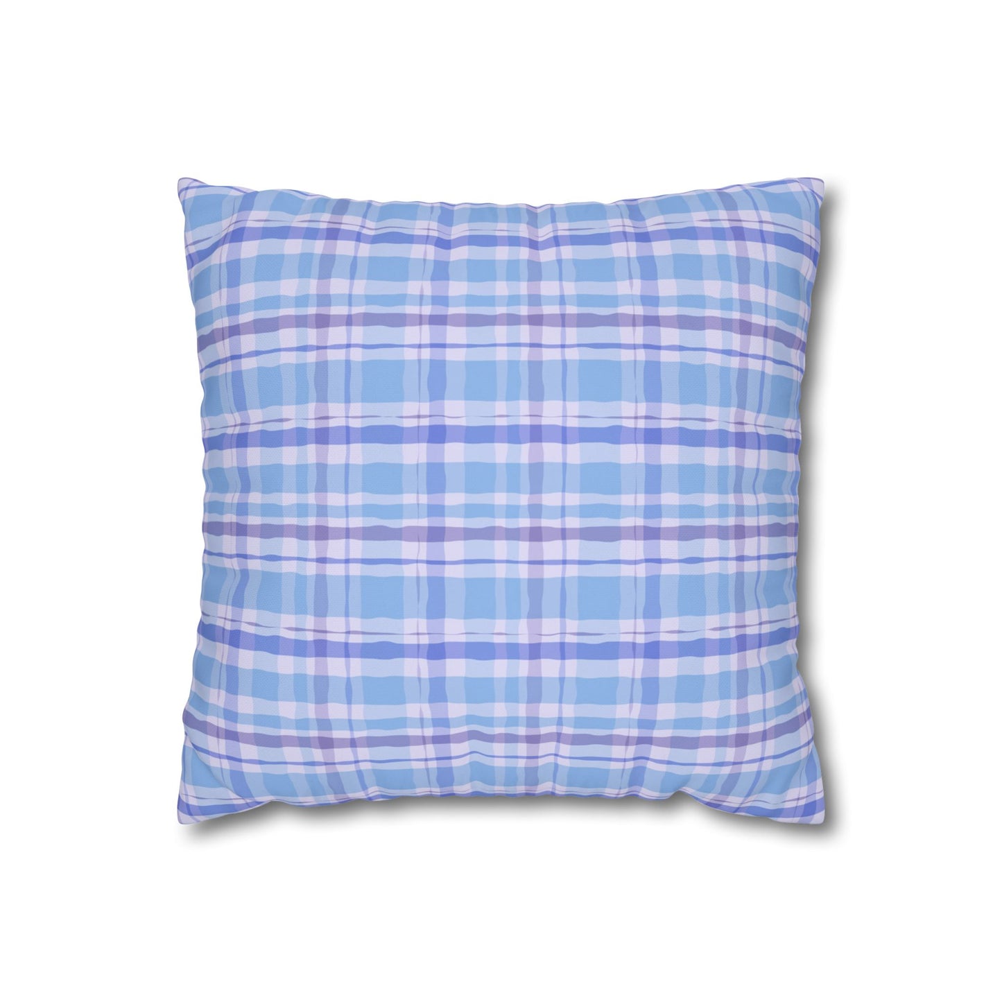 Cozy Blue Plaid Pillowcase, Soft Throw Pillow Cover, Decorative Cushion, Home Decor, Gifts for Her, Farmhouse Style